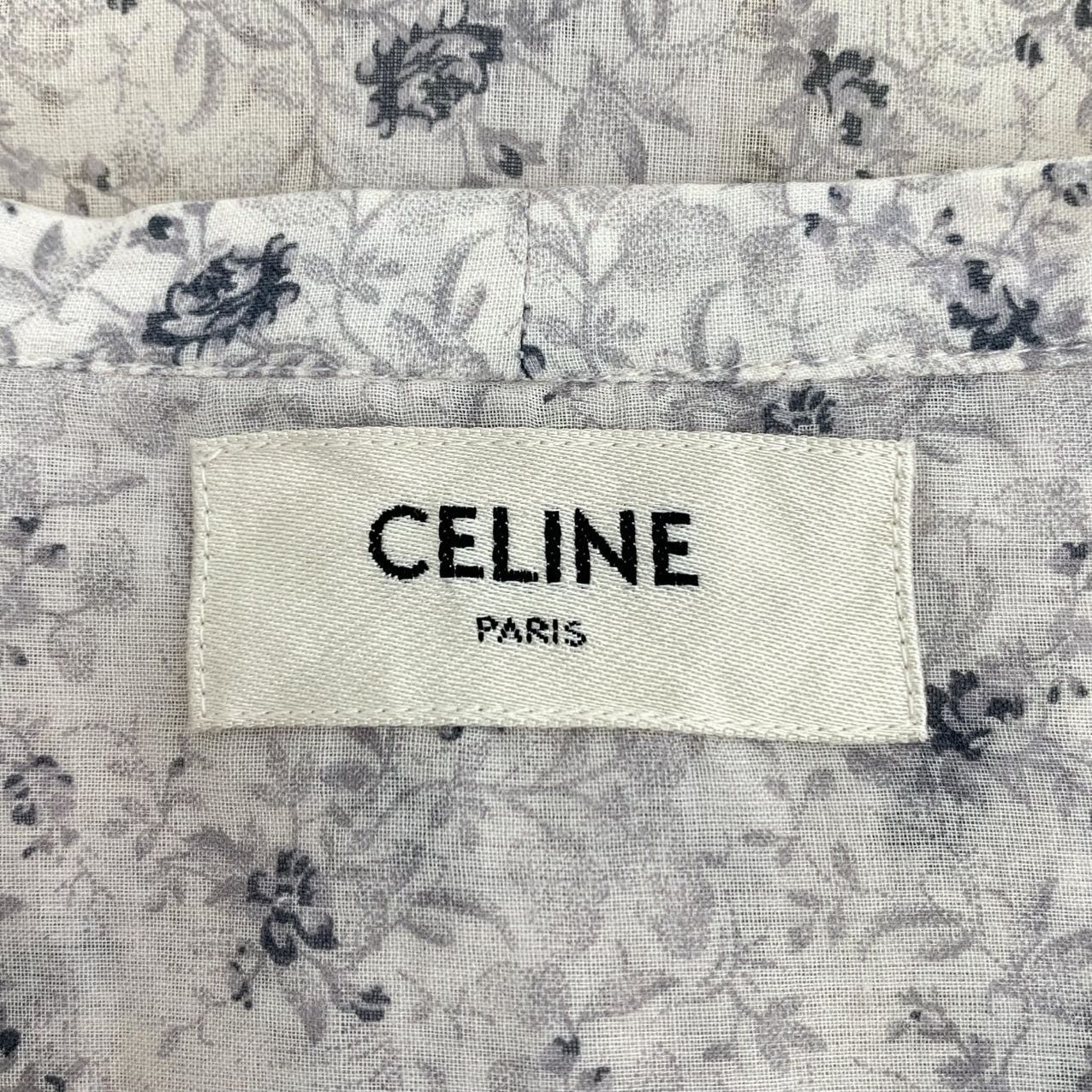 Celine Celine All-over Floral Print Bow Tie Long Sleeve Shirt K26WX Size S / US 4 / IT 40 - 5 Thumbnail