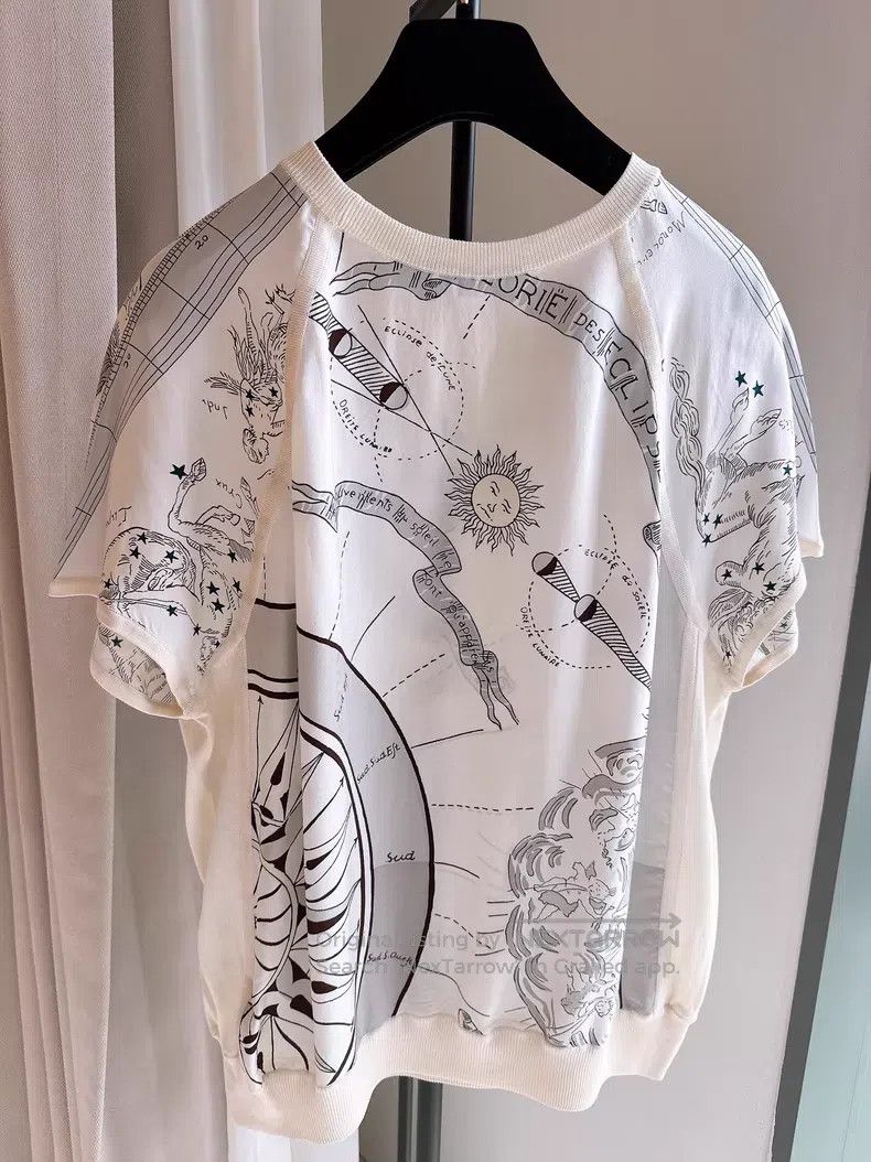 Hermes Hermes Constellation Star Chart Silk Printed Top Size XS / US 0-2 / IT 36-38 - 6 Thumbnail