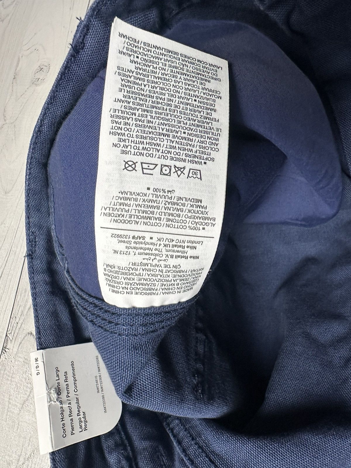 Nike × Vintage Vintage Nike pants Y2K denim jeans size 36 blue logo Size US 36 / EU 52 - 6 Thumbnail