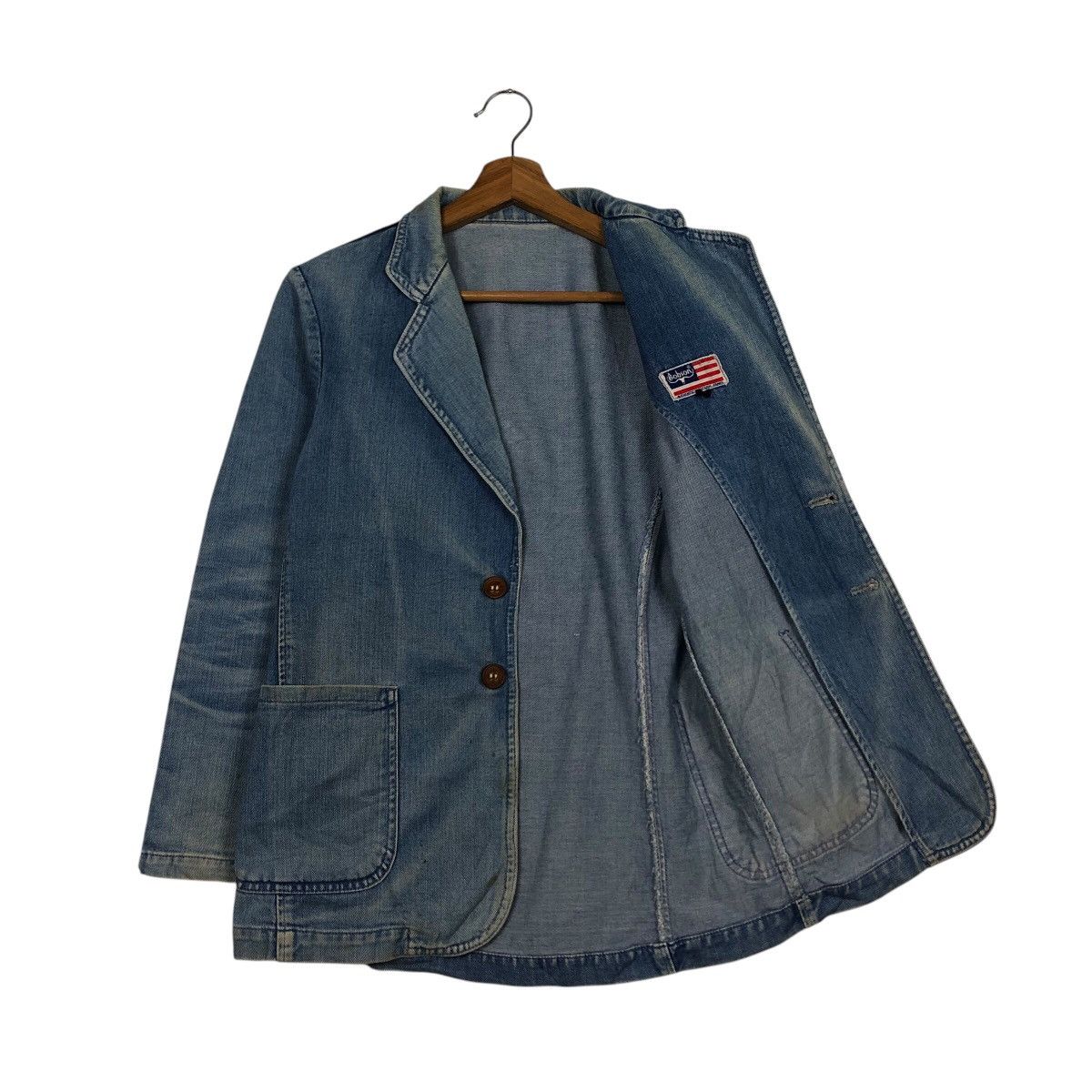 Japanese Brand 📌Vintage Chore Worker Denim Jacket Biker Bobsons Usa Size US S / EU 44-46 / 1 - 12 Thumbnail
