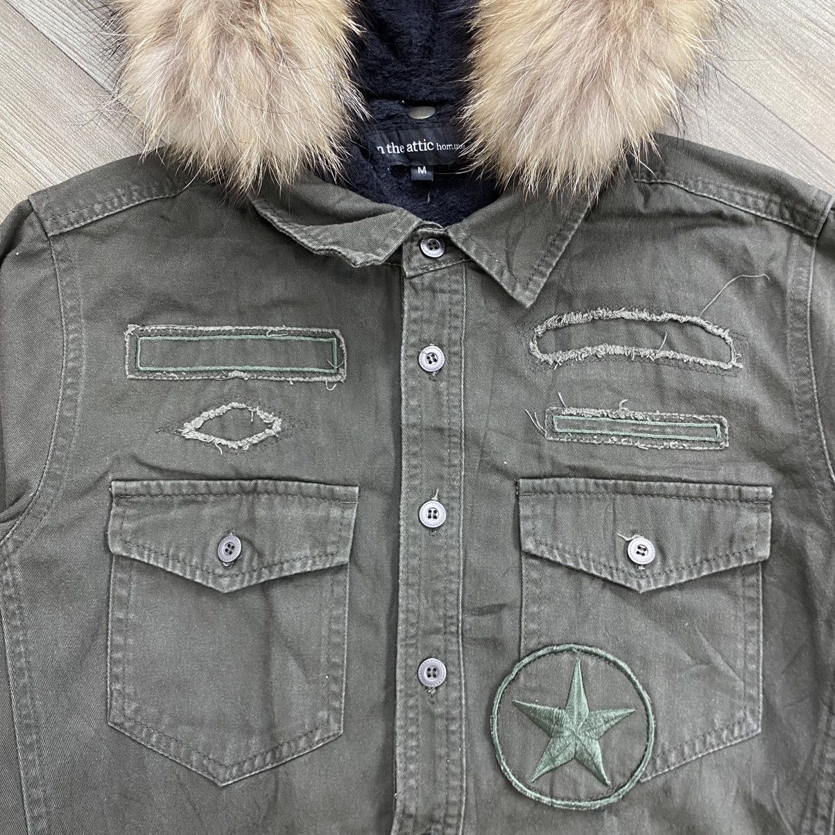 If Six Was Nine 2000s In The Attic Homme Military Distressed Lgb Fur Shirt Size US M / EU 48-50 / 2 - 6 Thumbnail
