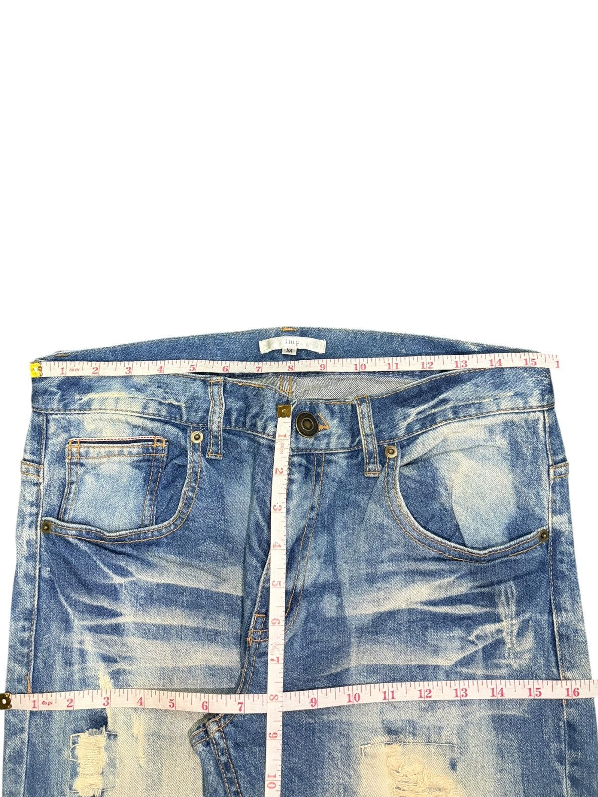 Diesel Vintage Japanese Brand Bleached Wash Distressed Jeans Size 31" - 6 Thumbnail