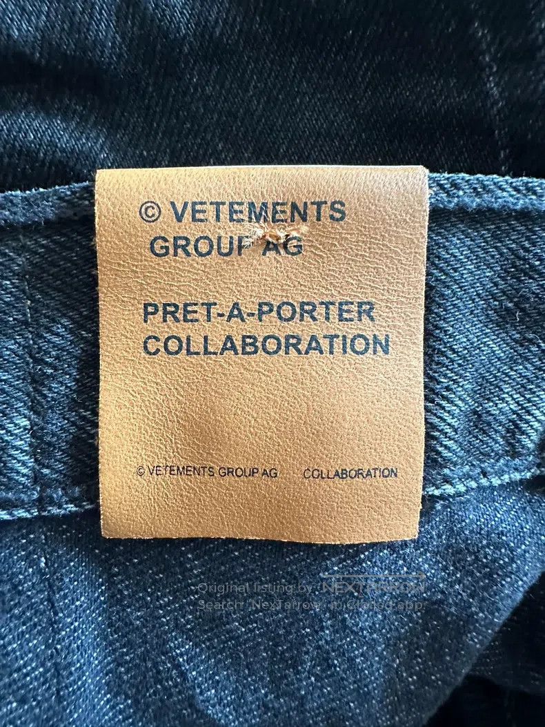 Vetements Vetements size M Dark gray back color-block denim skirt Size 23" - 4 Thumbnail