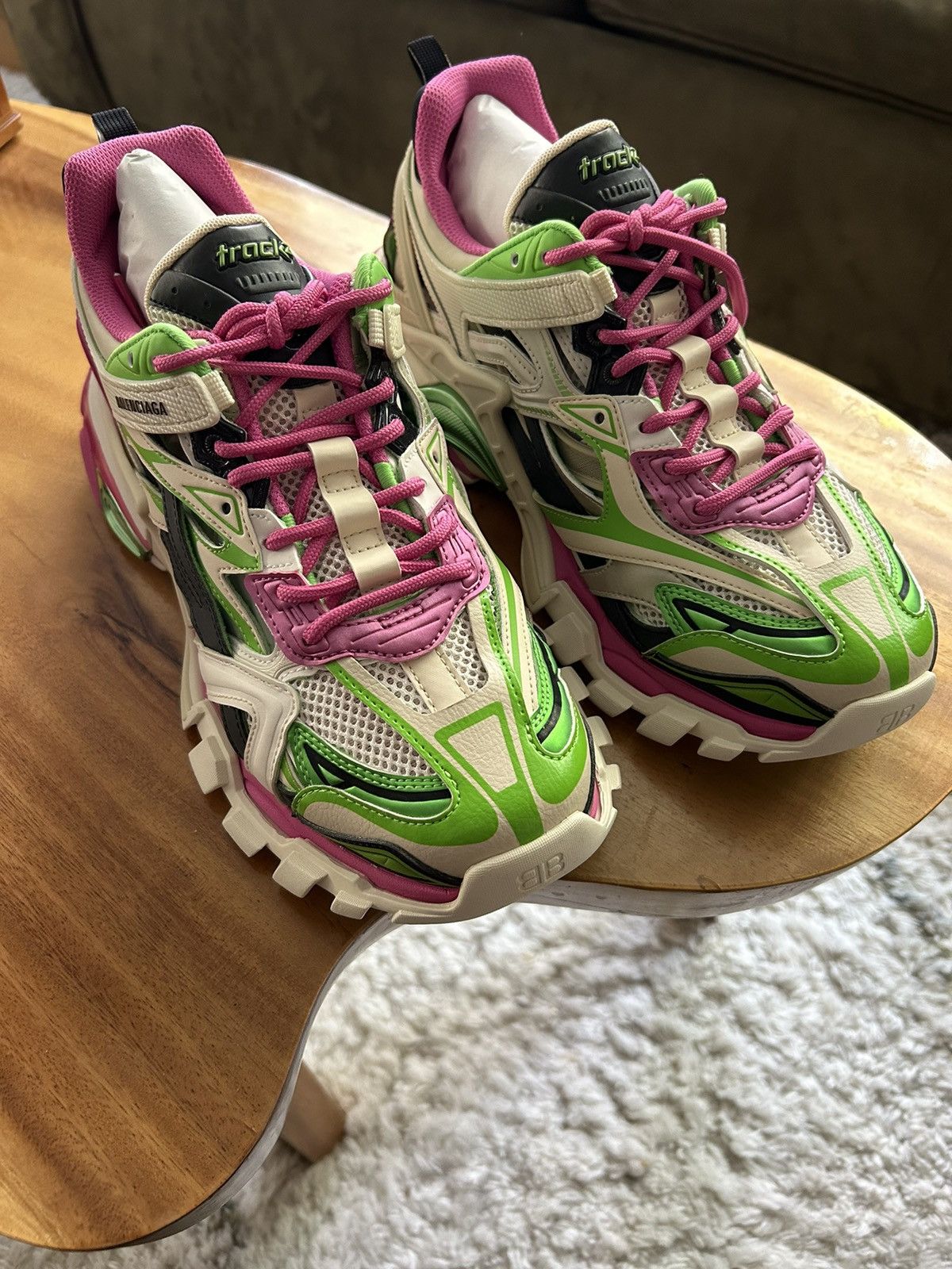 Pink and green balenciaga best sale