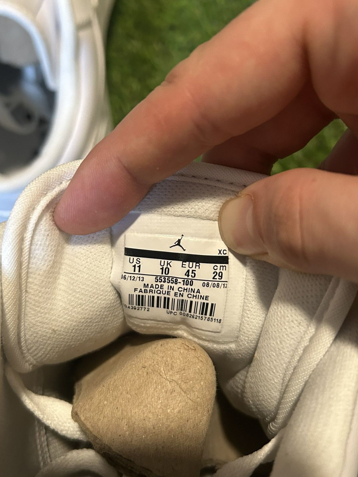 Jordan Brand DS Jordan 1 Low Triple White 2013 Size US 11 / EU 44 - 10 Thumbnail