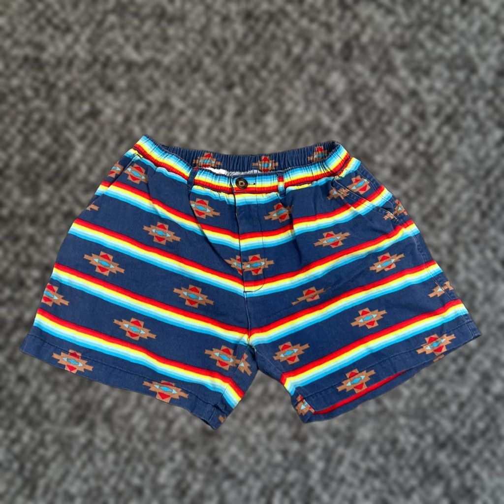 Chubbies Chubbies Shorts Men's L Blue Aztec Striped 5" Inseam Casual Stretch Size US 33 - 1 Thumbnail