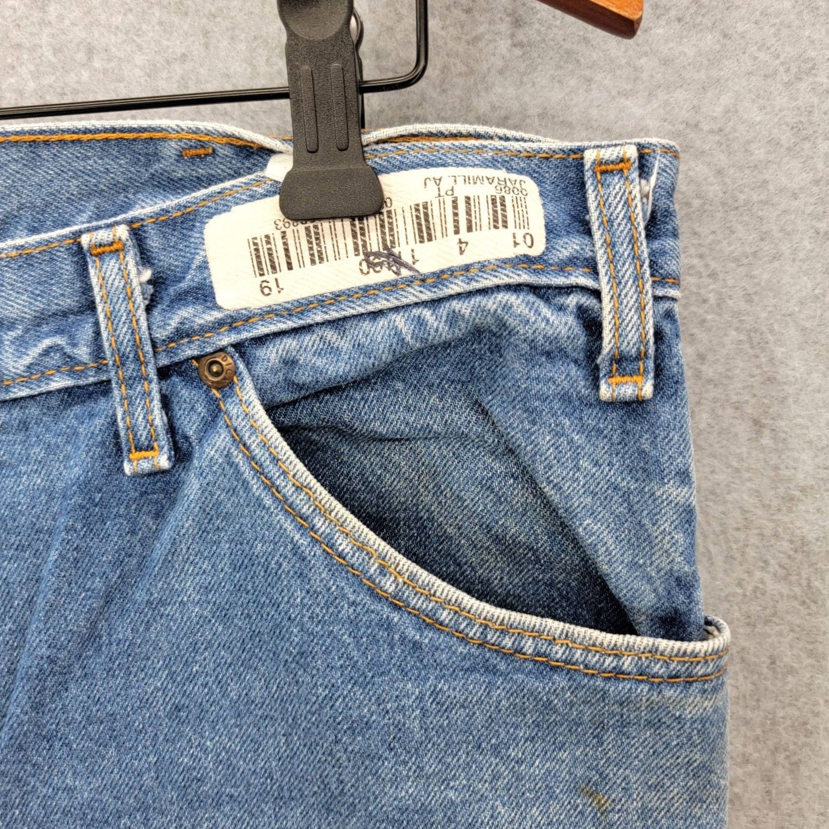 Dickies Dickies Jeans Mens 38x34 Light Wash Regular Fit Straight leg Denim 5-Pocket Workwear Pants, Blue, Cotton, Regular Rise Mens Size US 38 / EU 54 - 3 Thumbnail