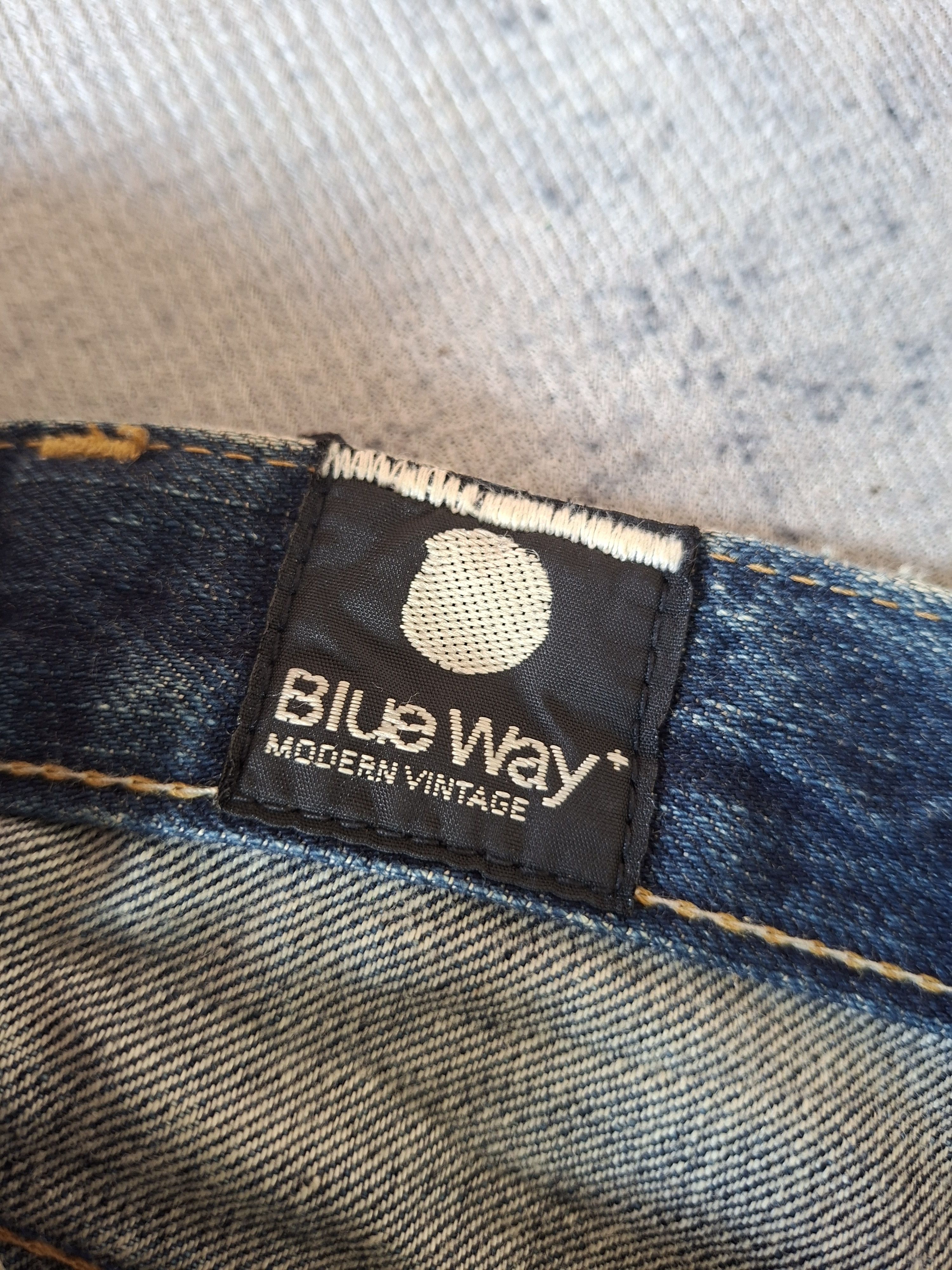 Tornado Mart 💥 Blue way avant garde style stonewash flare denim jeans Size US 30 / EU 46 - 5 Thumbnail