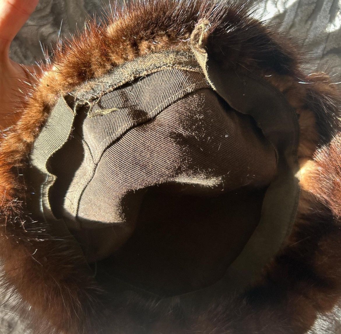 Vintage Brown fur vintage beret Size ONE SIZE - 3 Thumbnail
