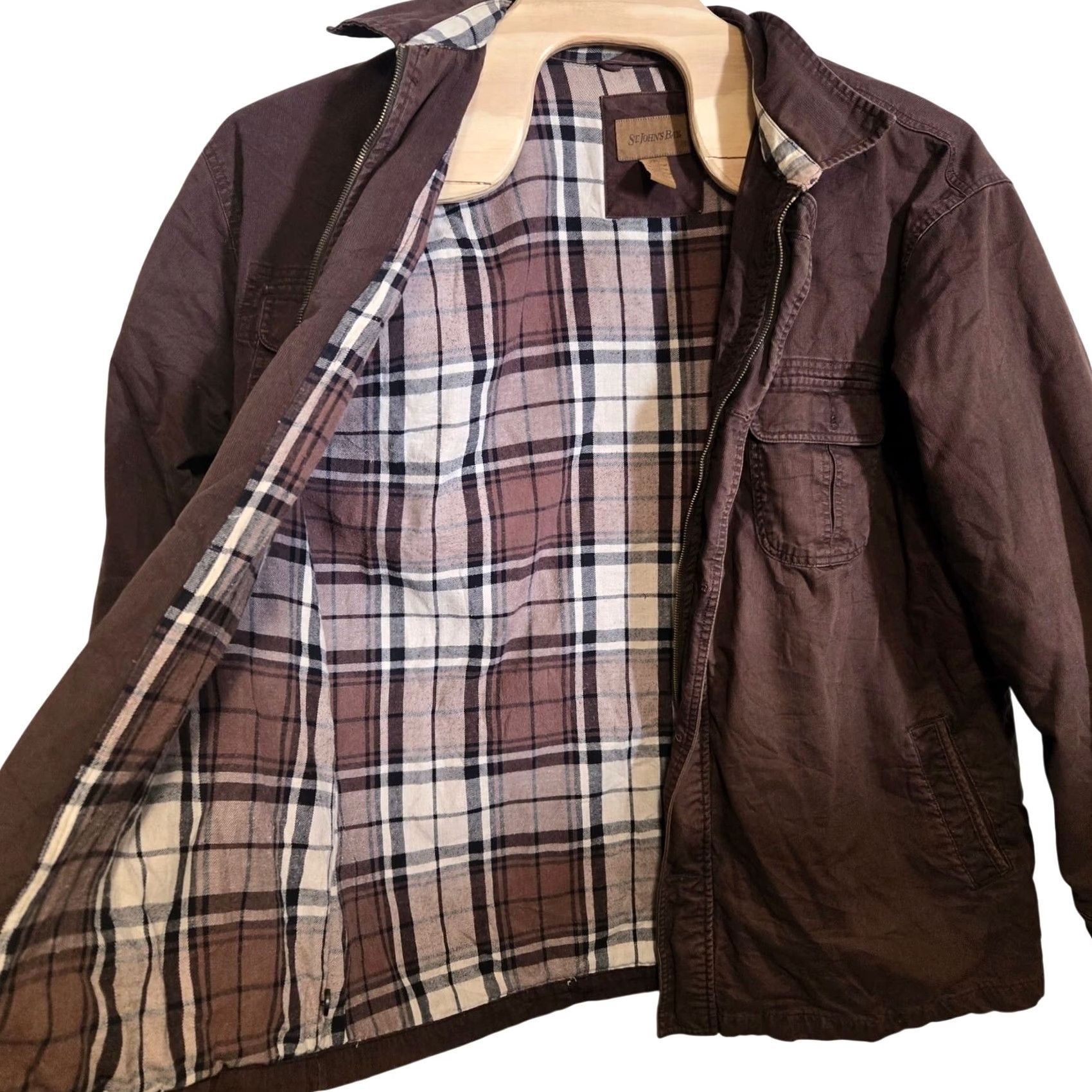 Vintage VINTAGE St. Johns Bay Flannel Lined Zip Jacket Men’s 2XL Brown Chore Barn Jacket Style Jacket Men 2XL Brown Flannel Lined Zip Size US XXL / EU 58 / 5 - 2 Thumbnail
