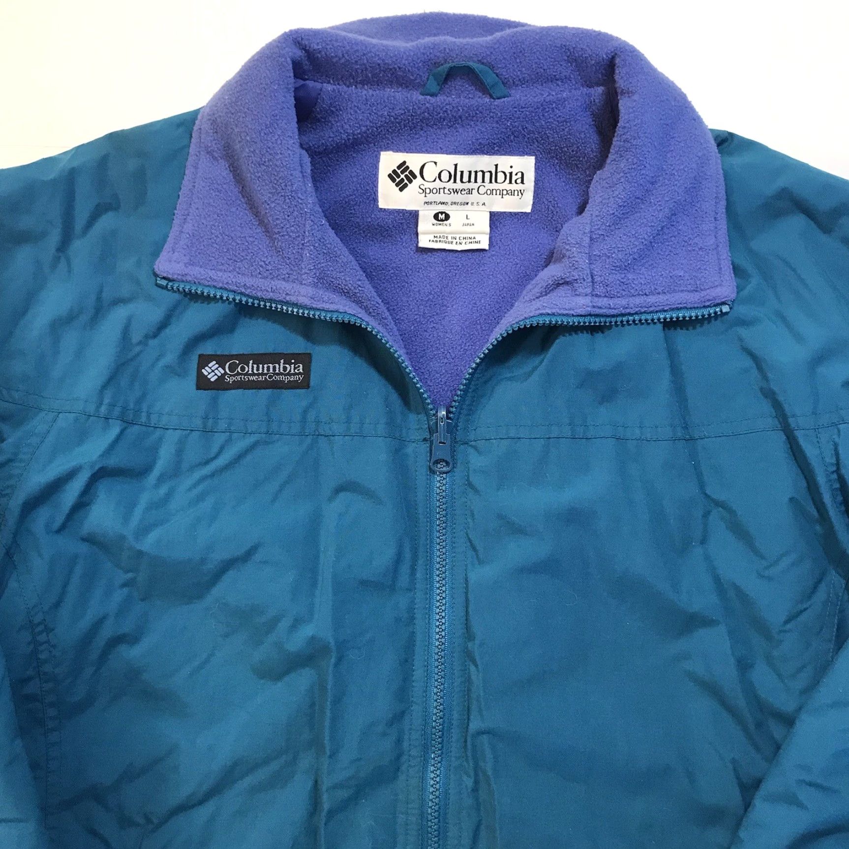 Vintage VINTAGE Columbia Parka Women L Blue Fleece Lined Jacket 3-in-1 Ski Winter Full Zip Size L / US 10 / IT 46 - 2 Thumbnail