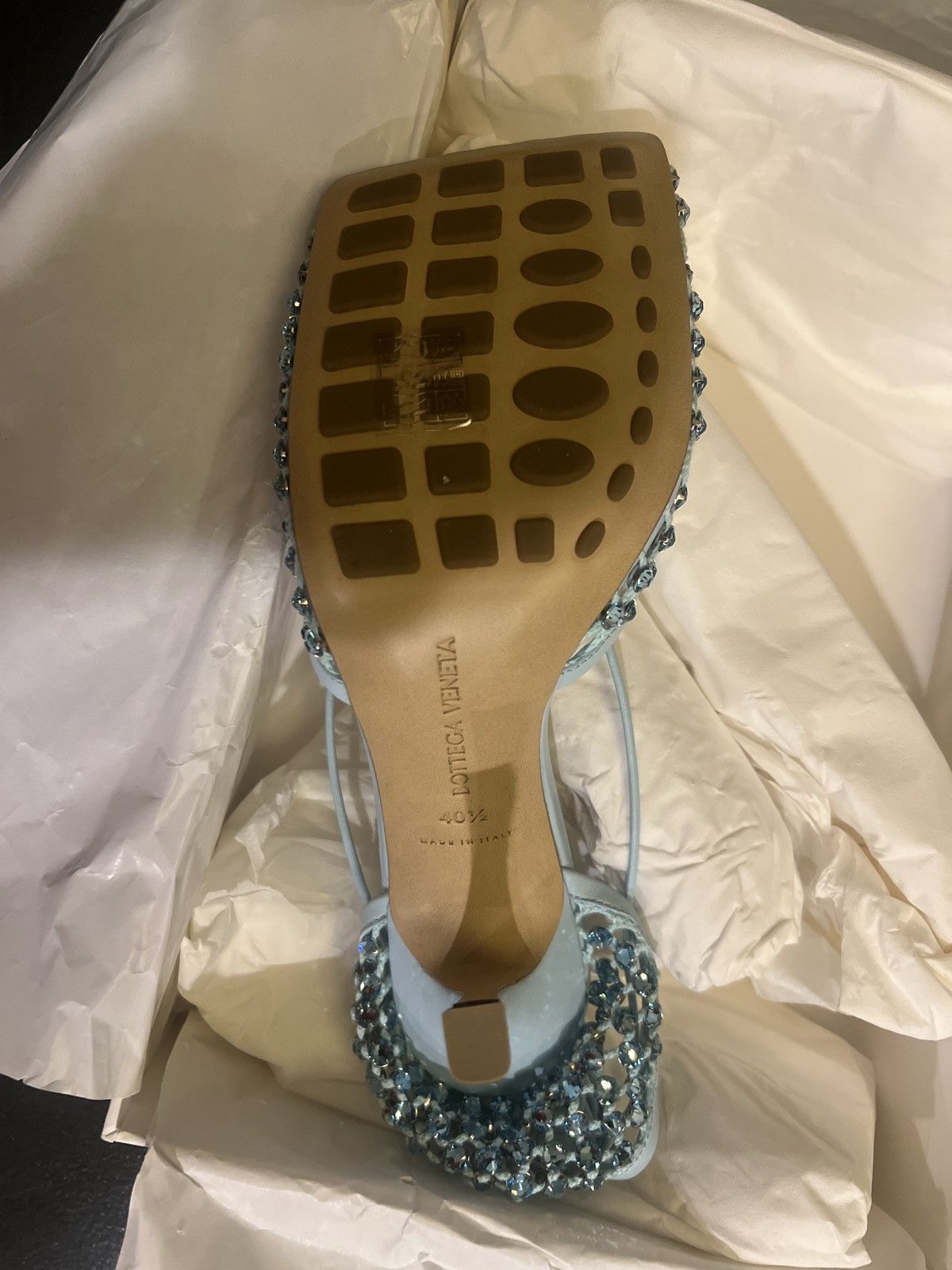 Bottega Veneta Stretch sandal Web Sparkle Size US 9.5 / IT 39.5 - 3 Thumbnail