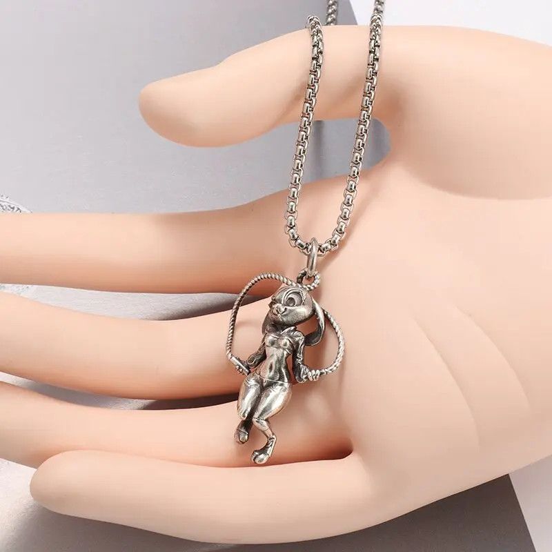 Jewelry Skipping Rope Rabbit Pendant Necklace Size ONE SIZE - 4 Thumbnail