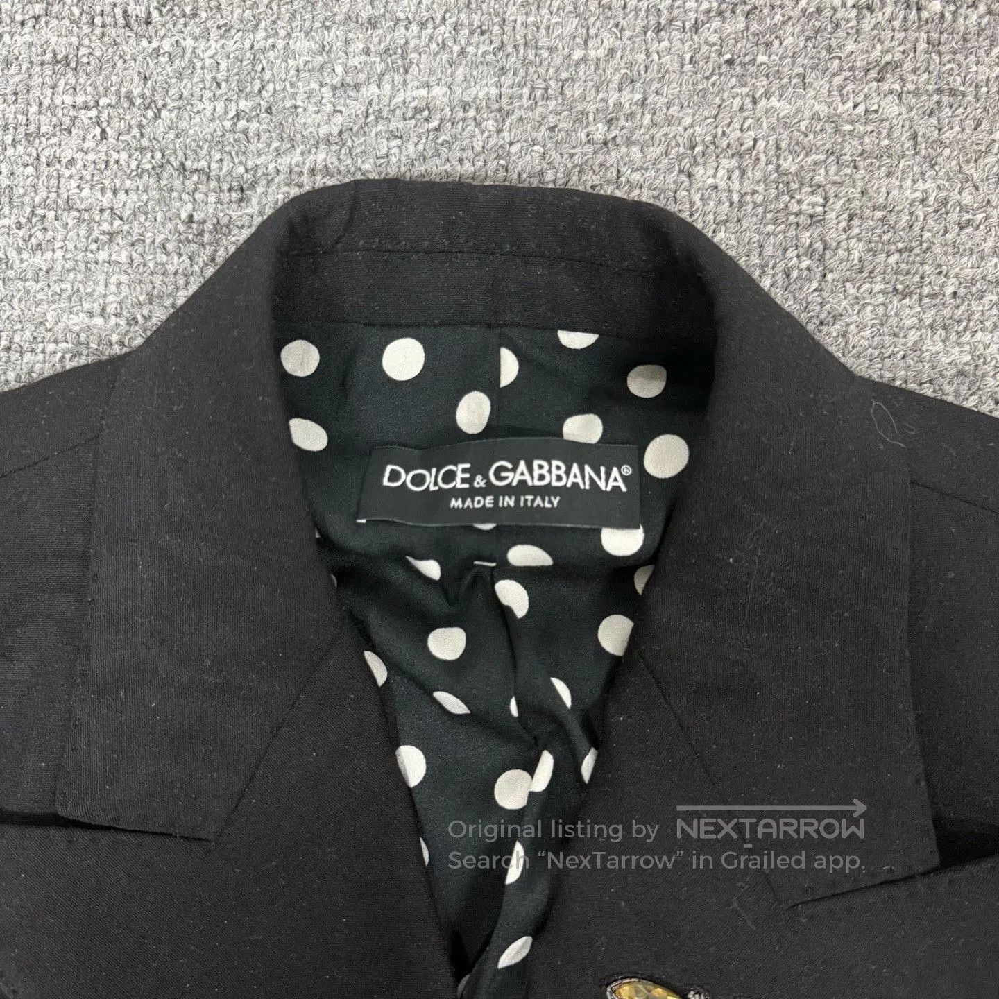 Dolce & Gabbana Dolce & Gabbana Bee Brooch Short Wool Blazer. Size M / US 6-8 / IT 42-44 - 4 Thumbnail