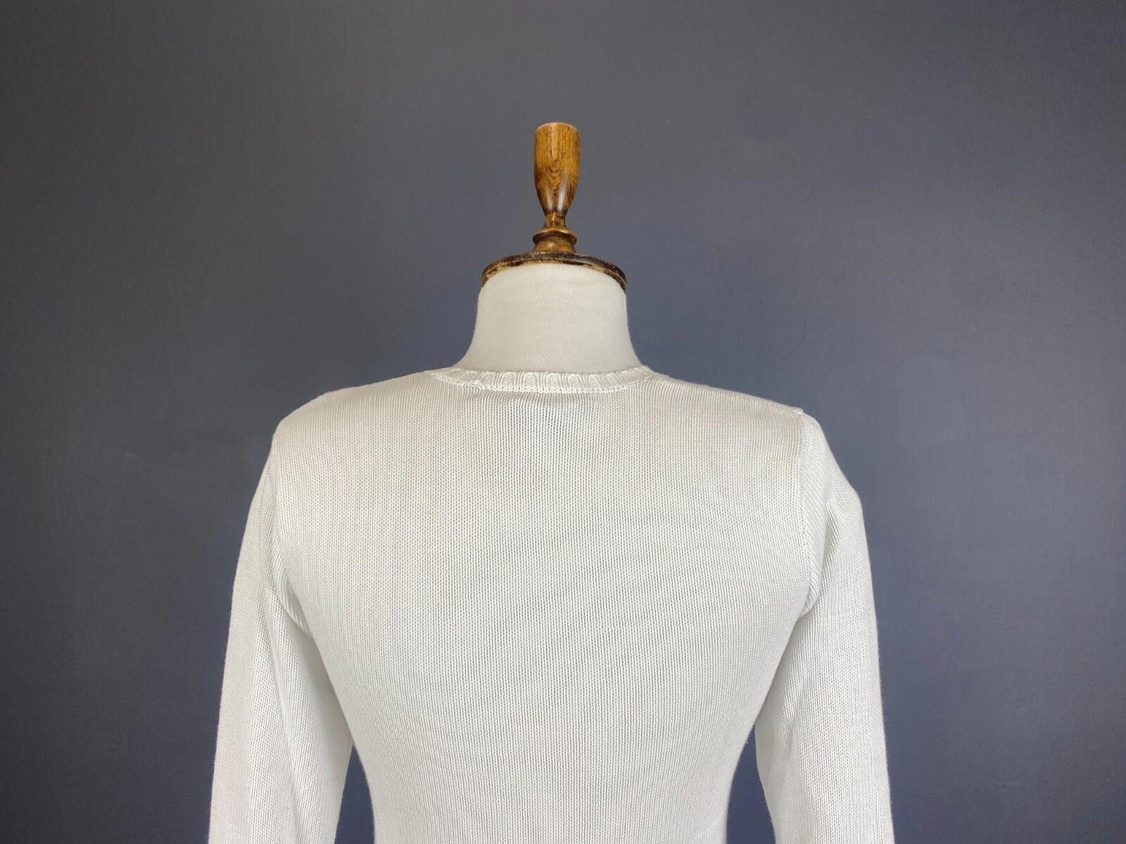 Polo Ralph Lauren Ralph Lauren Sport White Finest New York Knit Sweater Size S Size S / US 4 / IT 40 - 7 Thumbnail