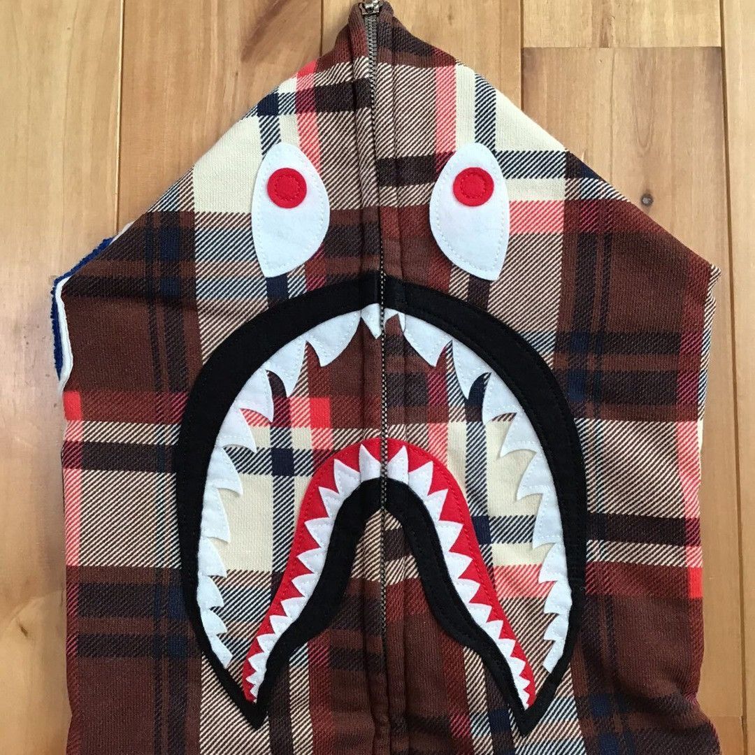 Bape × Nigo NFS limited BAPE Check sharkf ull zip hoodie a bathing ape Size US M / EU 48-50 / 2 - 3 Thumbnail