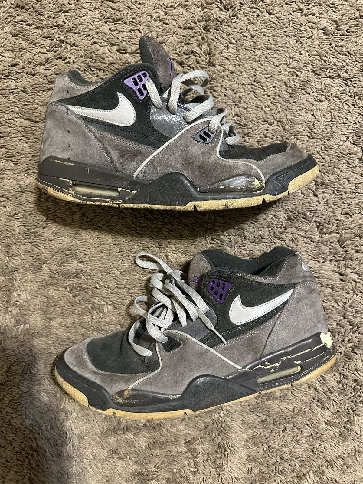 Nike × Vintage Vintage Nike Air flight 89 A “purple & grey” 2008 size 11 Size US 11 / EU 44 - 10 Thumbnail