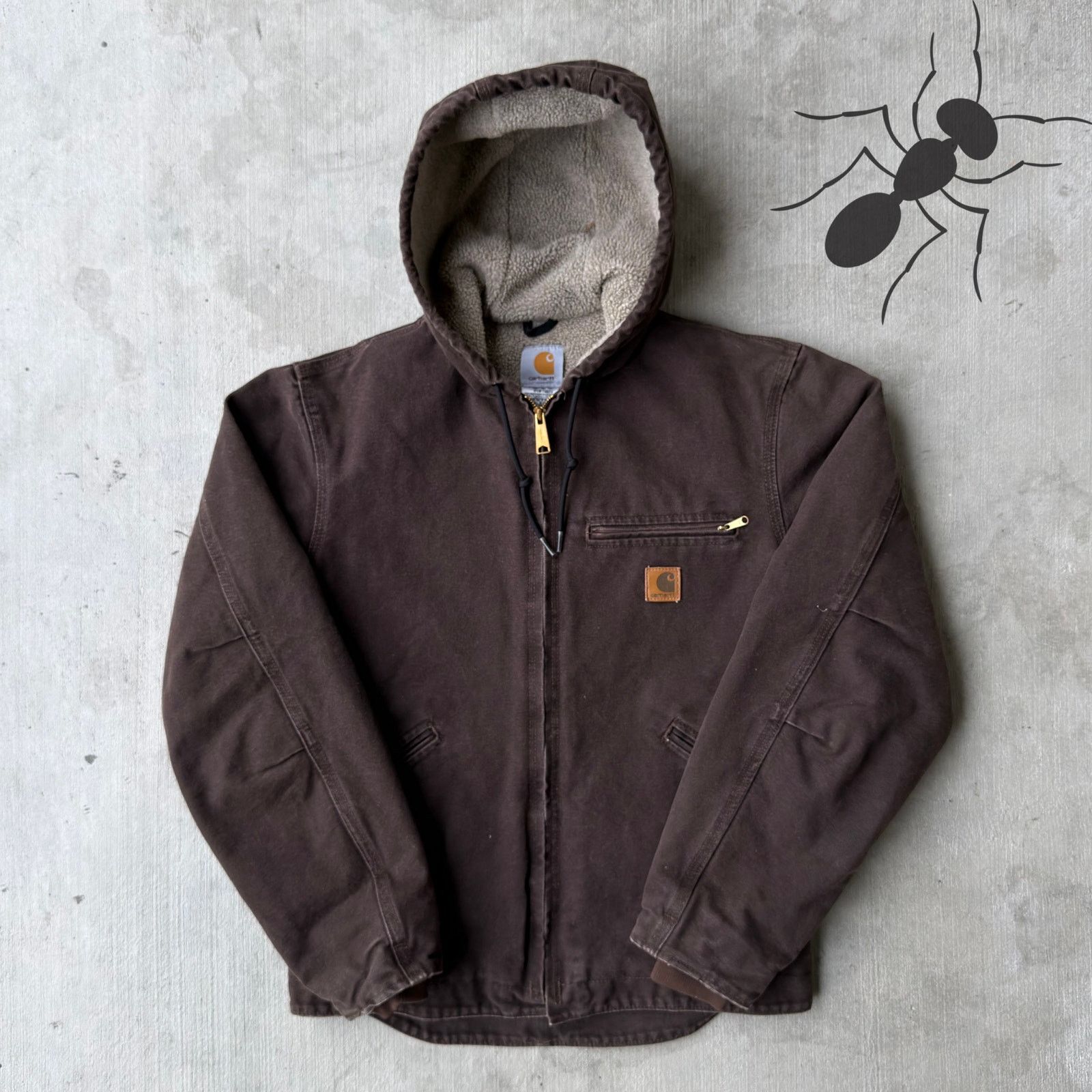 Carhartt × Vintage Carhartt J141 DKB brown Sierra work wear jacket Size US S / EU 44-46 / 1 - 1 Thumbnail