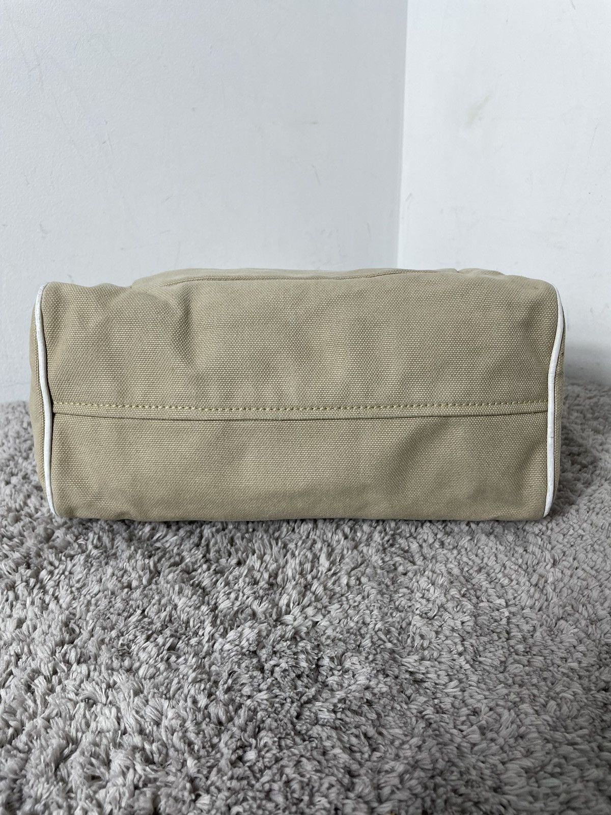 Prada Very Rare Prada Leather CANVAS SHOULDER BAG BEIGE Size ONE SIZE - 10 Thumbnail