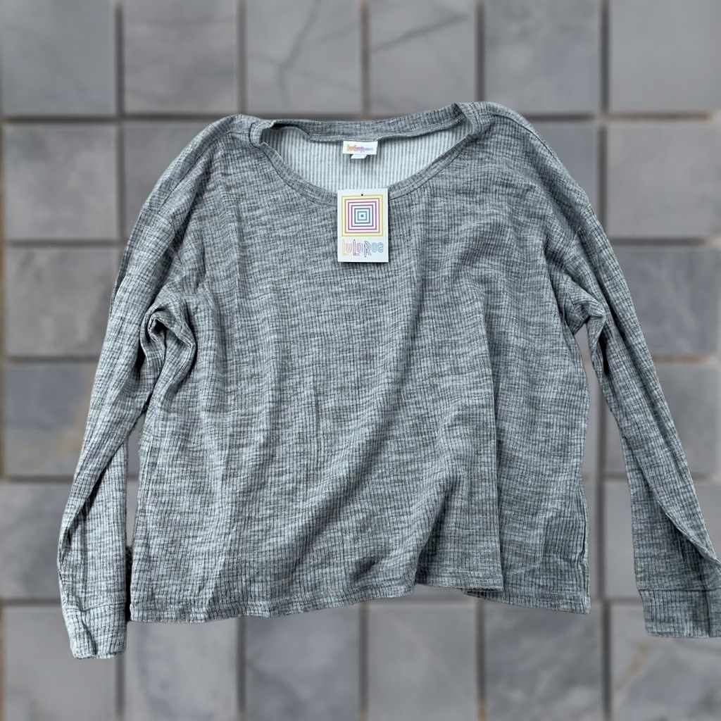 Vintage LuLaRoe Shirt Womens 2XL Gray Ribbed Knit Long Sleeve Lulu Scoop Neck Soft Shirt Womens Plus 2XL Gray Ribbed Knit Long Sleeve Scoop Neck Size XXL / US 16-18 / IT 52-54 - 1 Thumbnail