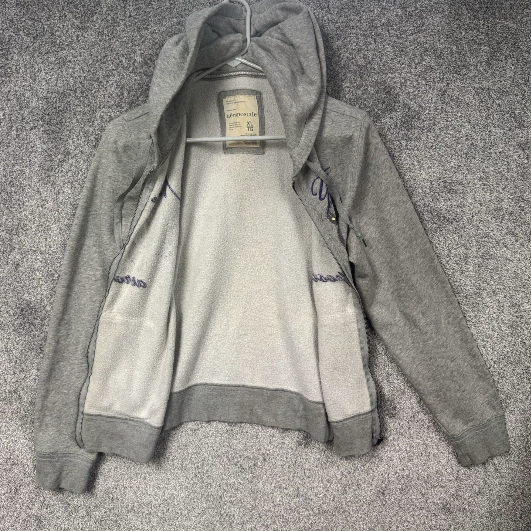 Vintage VINTAGE Aeropostale Hoodie XL Full Zip Sequins Embroidered Retro Y2K Mall Glam Mcbling Size XL / US 12-14 / IT 48-50 - 7 Thumbnail