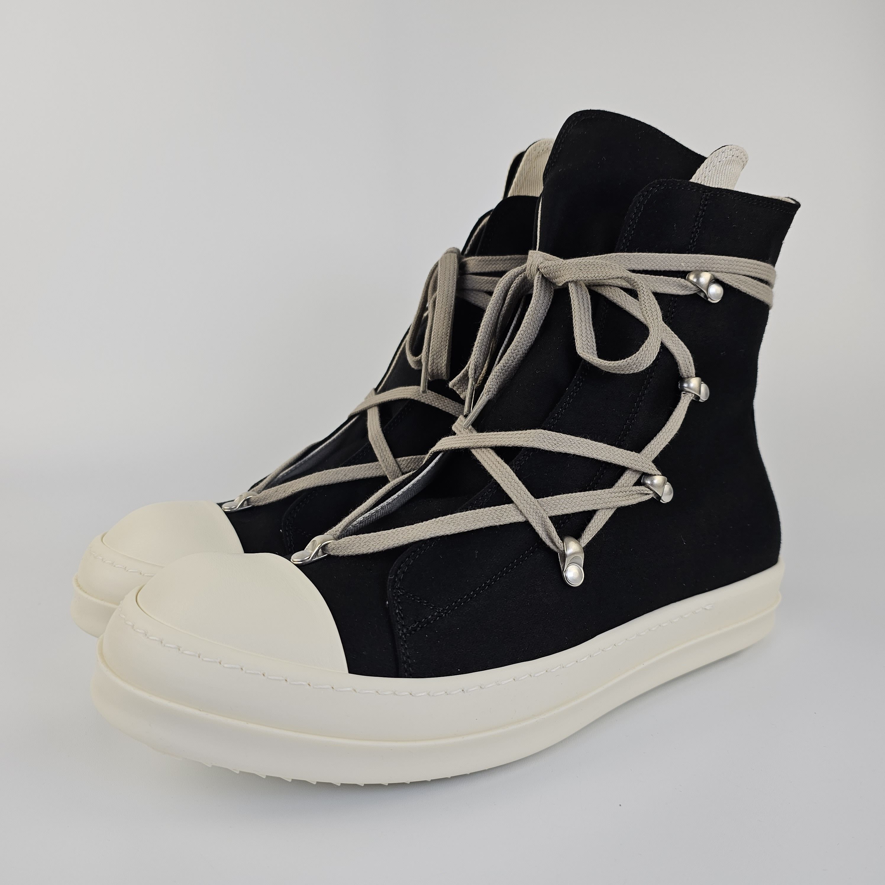 Pre-owned Rick Owens Drkshdw Hexa Black High Top Sneakers New 42