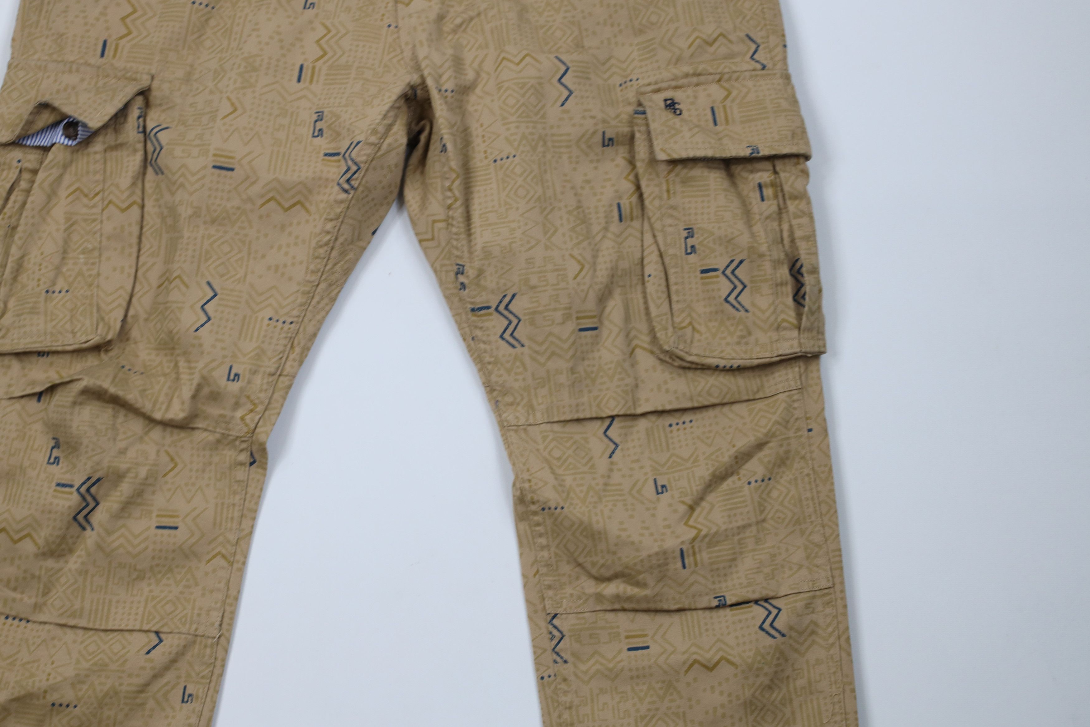 ROCKSMITH Rocksmith Geometric Strap Skateboard Cargo Pants Beige Size US 38 / EU 54 - 3 Thumbnail
