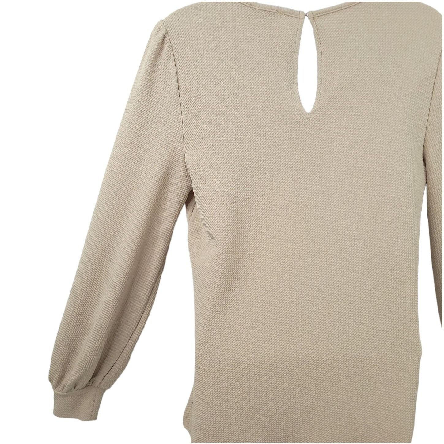 Express Express Top Womens M Waffle Textured Knit Fairycore Coquette Size M / US 6-8 / IT 42-44 - 9 Thumbnail