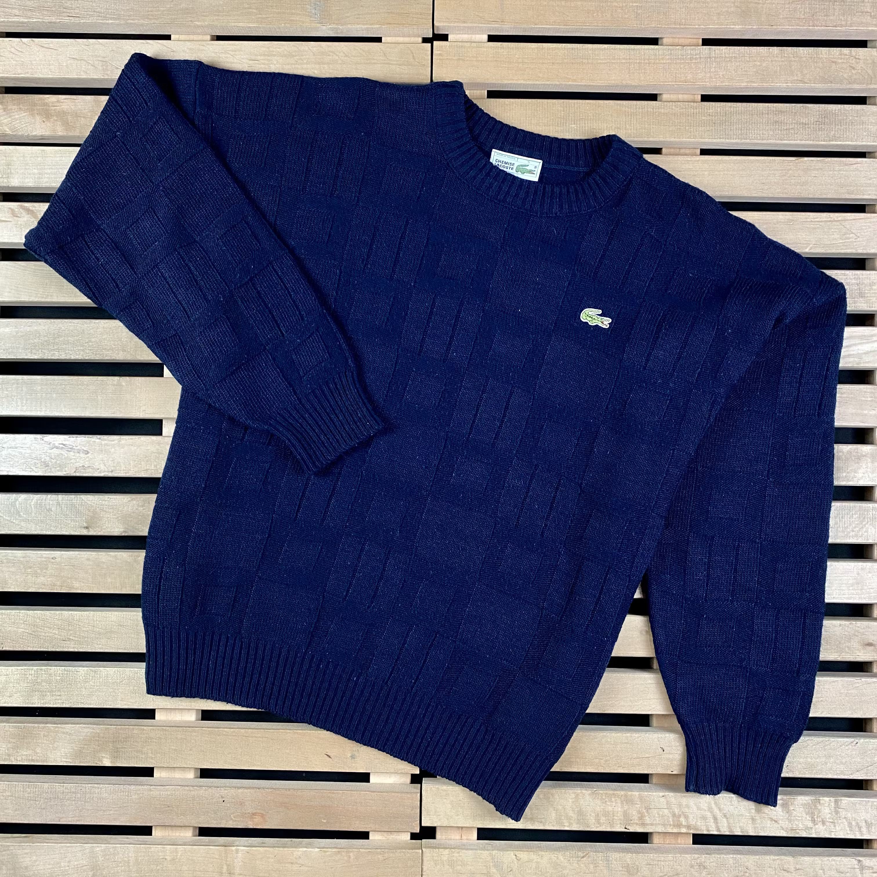 Lacoste × Vintage Mens Sweater Lacoste Chemise Vintage Size 5 Size US M / EU 48-50 / 2 - 1 Thumbnail