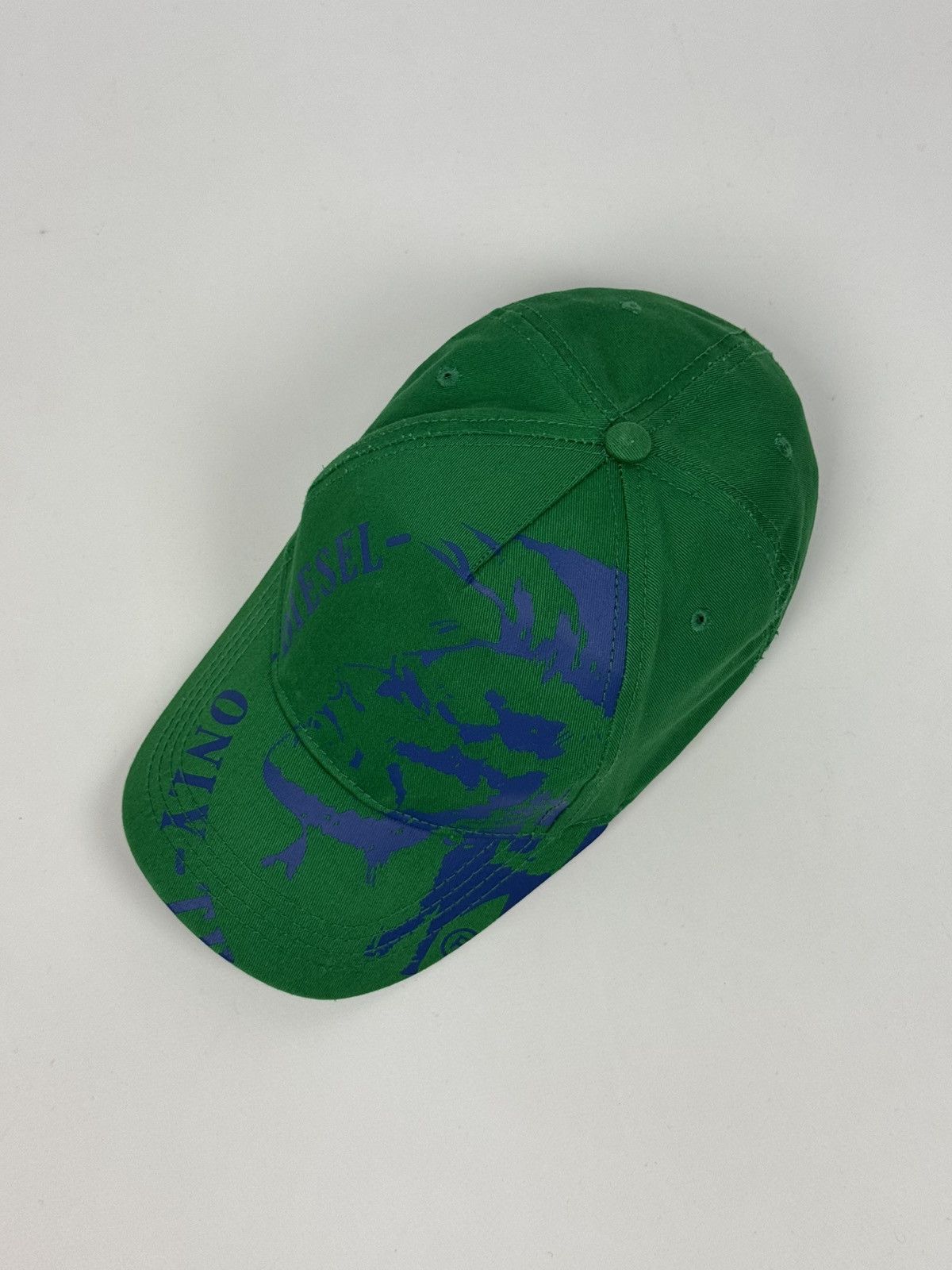 Diesel Y2K Diesel Bug Logo Face Graphic Strap Back Cap Hat Size ONE SIZE - 6 Thumbnail