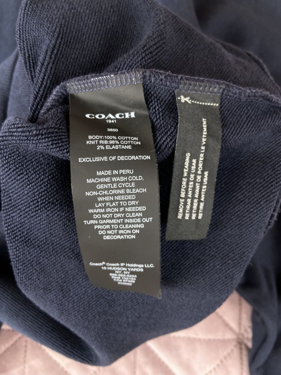 Coach Coach Rexy Patch Navy Hoody Size M Size US M / EU 48-50 / 2 - 7 Thumbnail