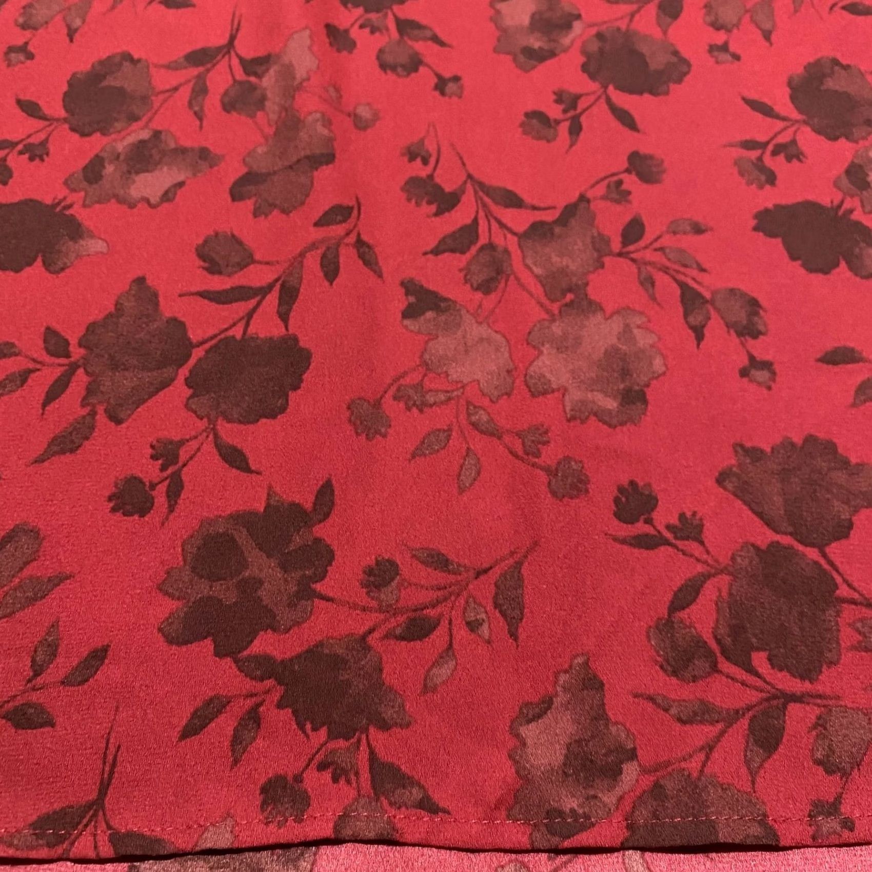 Torrid Torrid 2X PLUS Shirt Red Floral 3/4 Sleeve V-Neck Pullover Blouse Womens Size XXL / US 16-18 / IT 52-54 - 7 Thumbnail