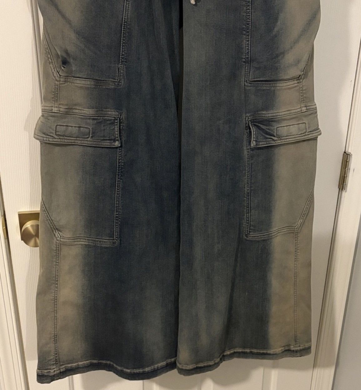 Rick Owens Rick Owens Runway Double Cargo Jumbo Bela Drawstring Denim Size US 36 / EU 52 - 3 Thumbnail