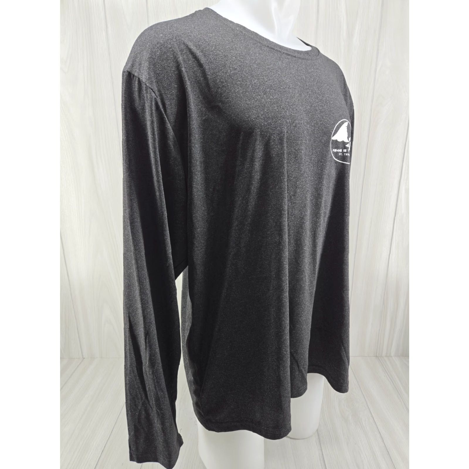 Vintage Spicy Tuna Shirt Men 2XL Gray St. Thomas USVI Performance Fishing Long Sleeve Shirt Pullover Beach Outdoor UV Protection Size US XXL / EU 58 / 5 - 6 Thumbnail