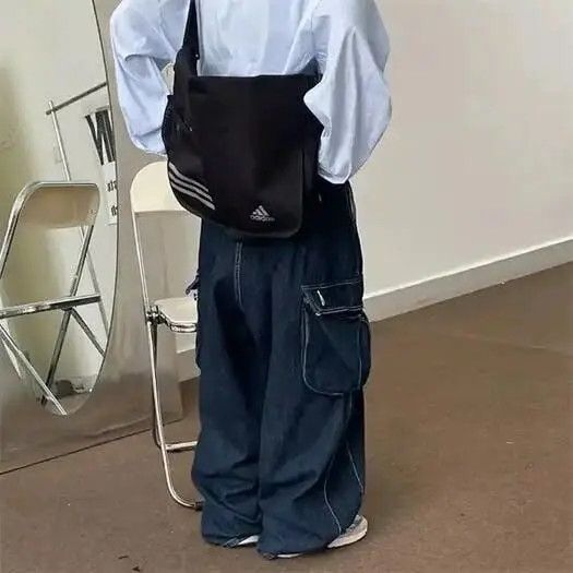 Japanese Brand × Jean Vintage Streetwear Pocket wide leg jeans Size US 34 / EU 50 - 4 Thumbnail