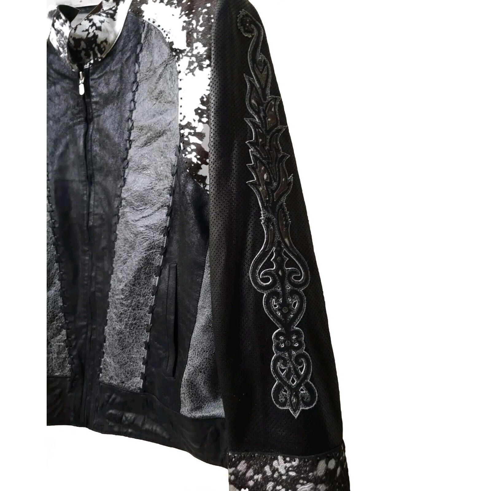 Kaptain Sunshine Kaptain Bubble Mechanic Genuine Embroidered Leather Jacket L Size US L / EU 52-54 / 3 - 7 Thumbnail