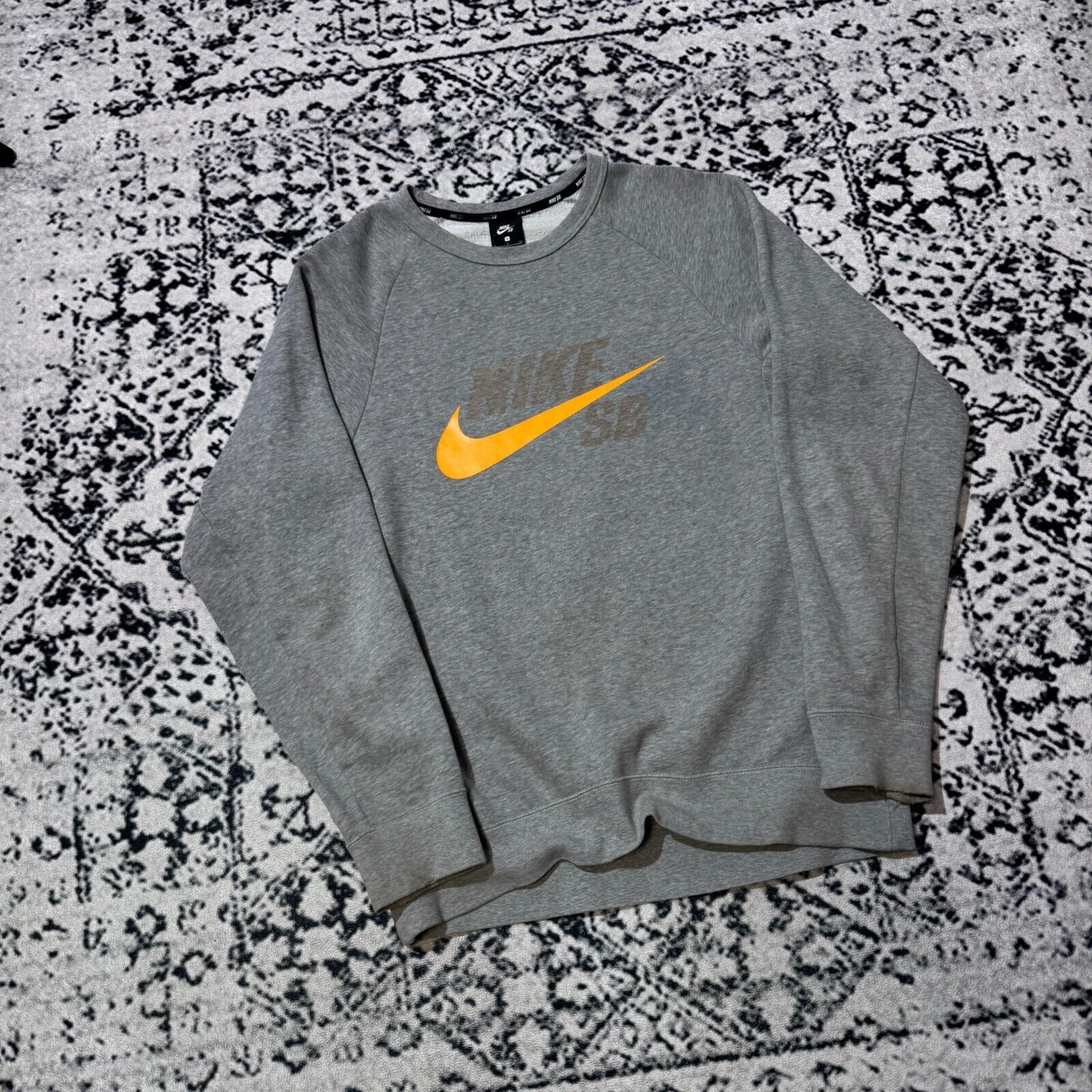 Nike × Vintage Vintage Nike Gray Cotton Crewneck Size S Y2k 90s Logo Sb Size US S / EU 44-46 / 1 - 3 Thumbnail