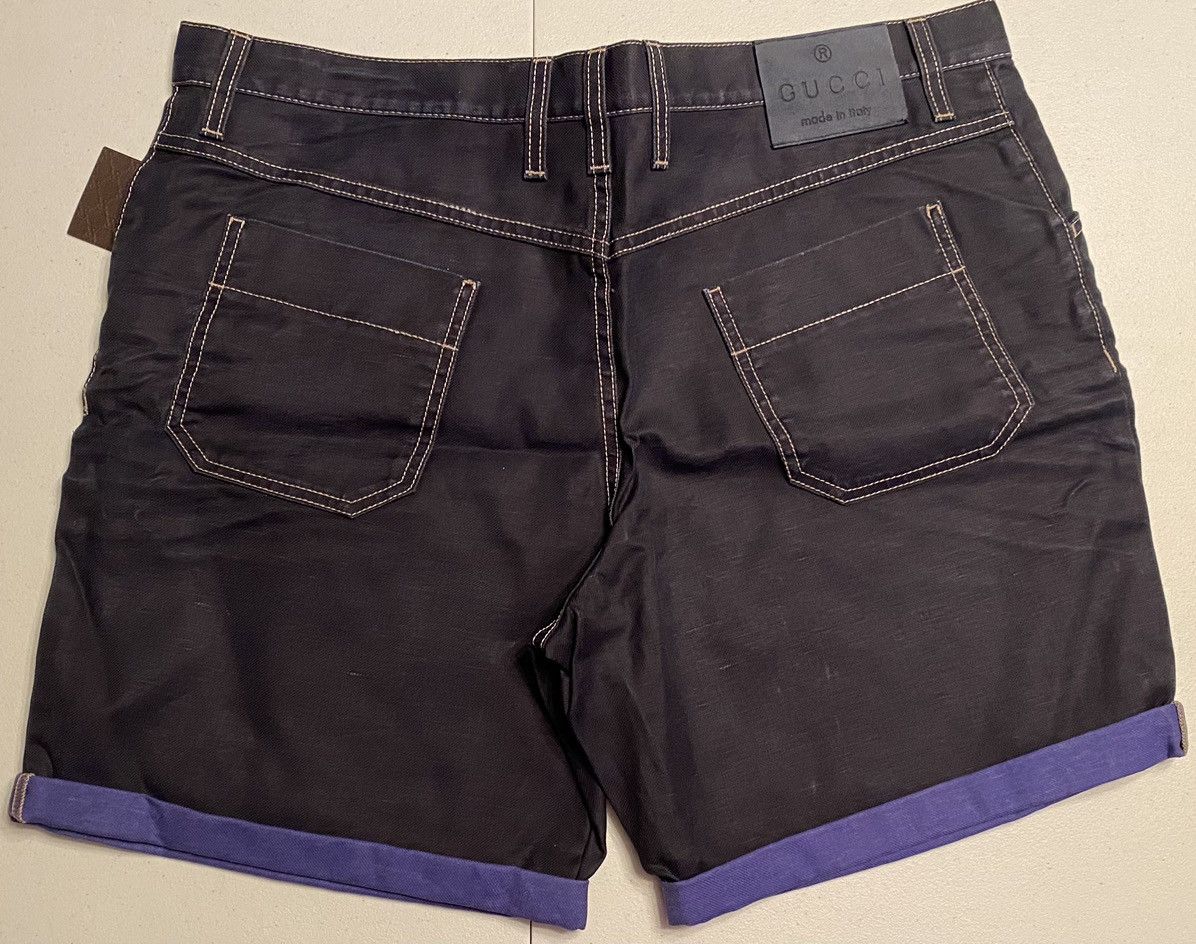 Gucci Gucci 🇮🇹 Caspian Blue Whiskered Denim Conductor Shorts 36 NWT Size US 36 / EU 52 - 4 Thumbnail
