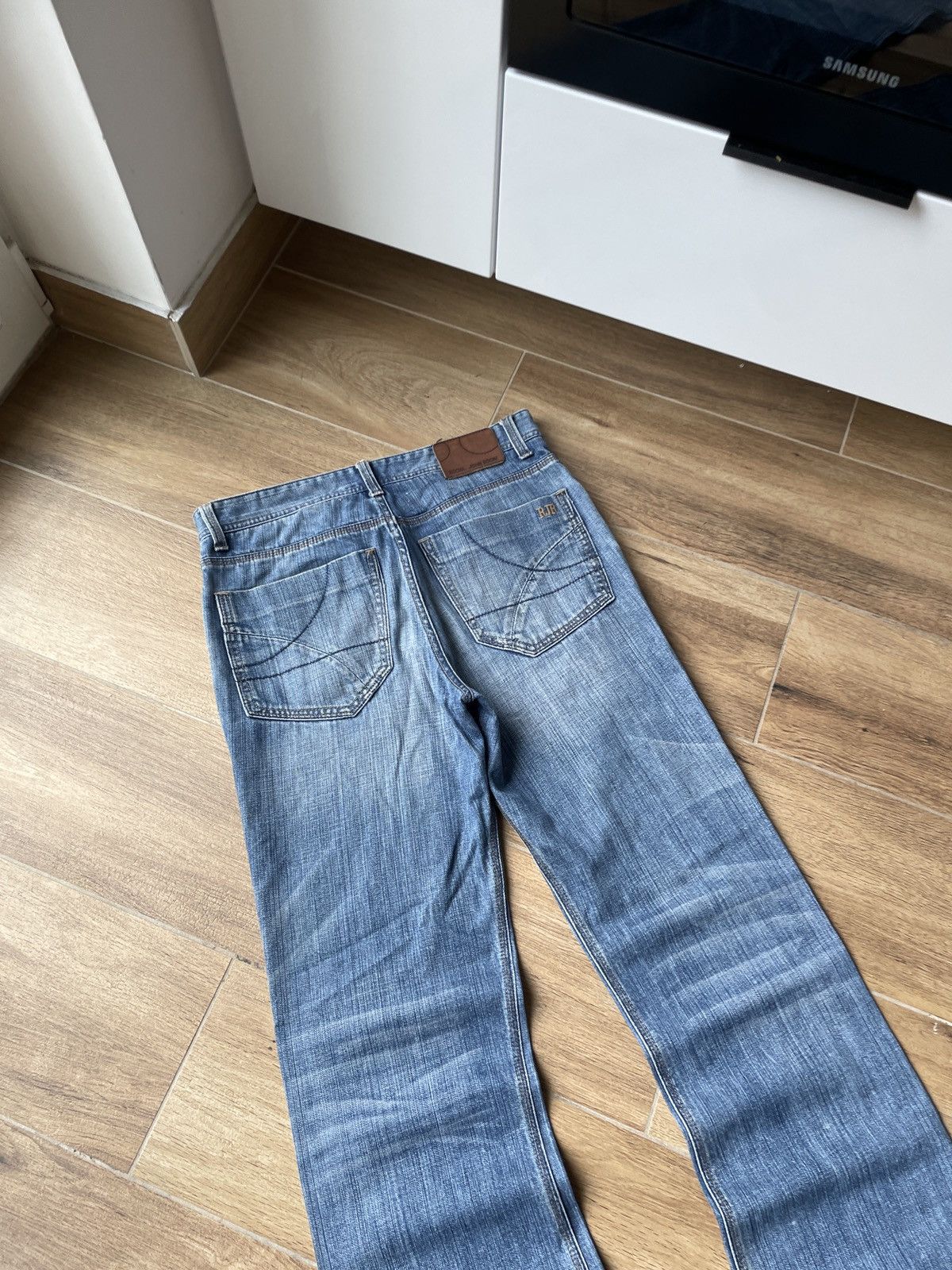 Vintage Vintage Flared Jeans Avant Garde Mud Washed Faded Baggy Slim Size US 32 / EU 48 - 7 Thumbnail