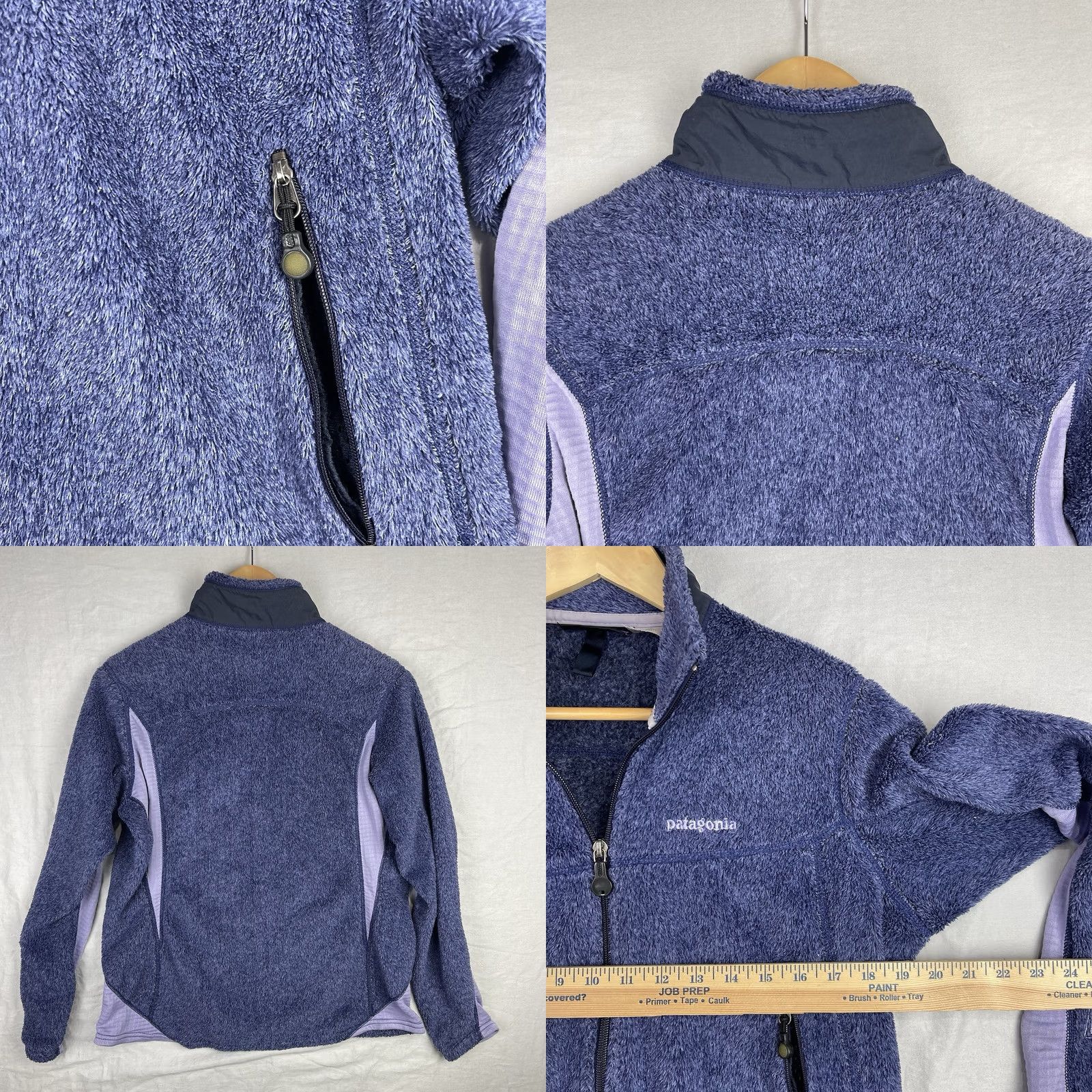 Patagonia VINTAGE Patagonia R2 Jacket Womens Large Purple Regulator Fleece Zip Deep Pile Size L / US 10 / IT 46 - 8 Thumbnail