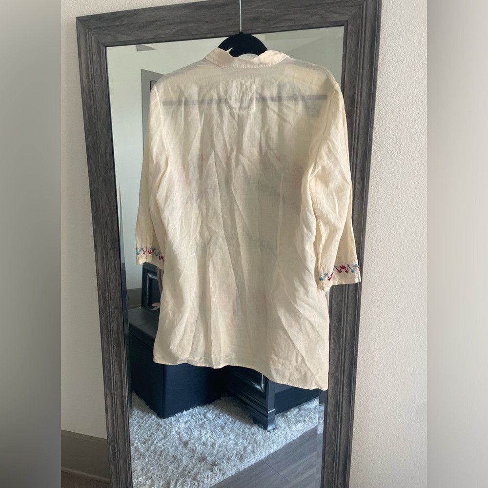 Johnny Was Johnny was 3J workshop button up half sleeve top Size M / US 6-8 / IT 42-44 - 3 Thumbnail