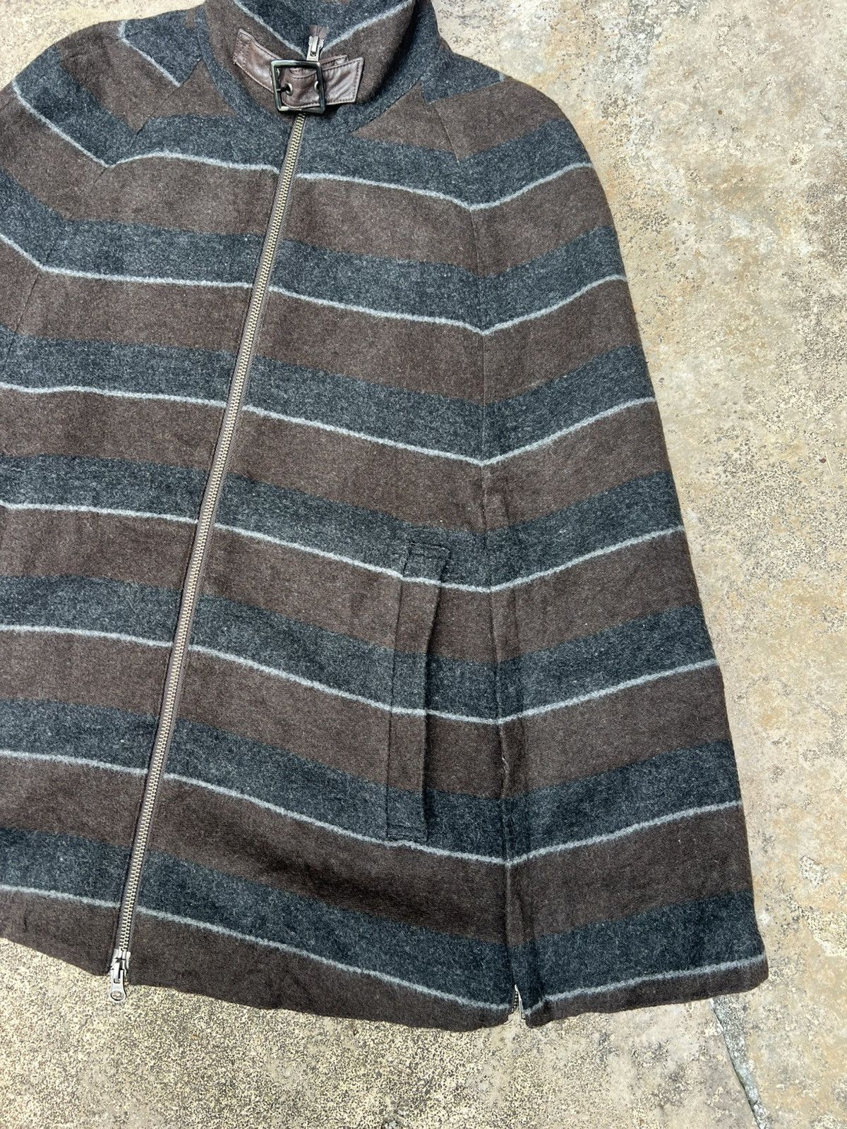 5351 POUR LES HOMMES × If Six Was Nine × KMRii Vintage Y2K 5351 Pour Les Femmes Poncho Wool Jacket Size US M / EU 48-50 / 2 - 5 Thumbnail