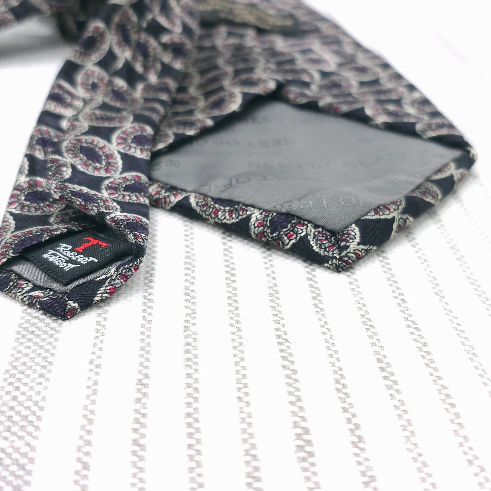 Robert Talbott VTG ROBERT TALBOTT Best of Class Silk Tie Black Geometric Size ONE SIZE - 5 Thumbnail