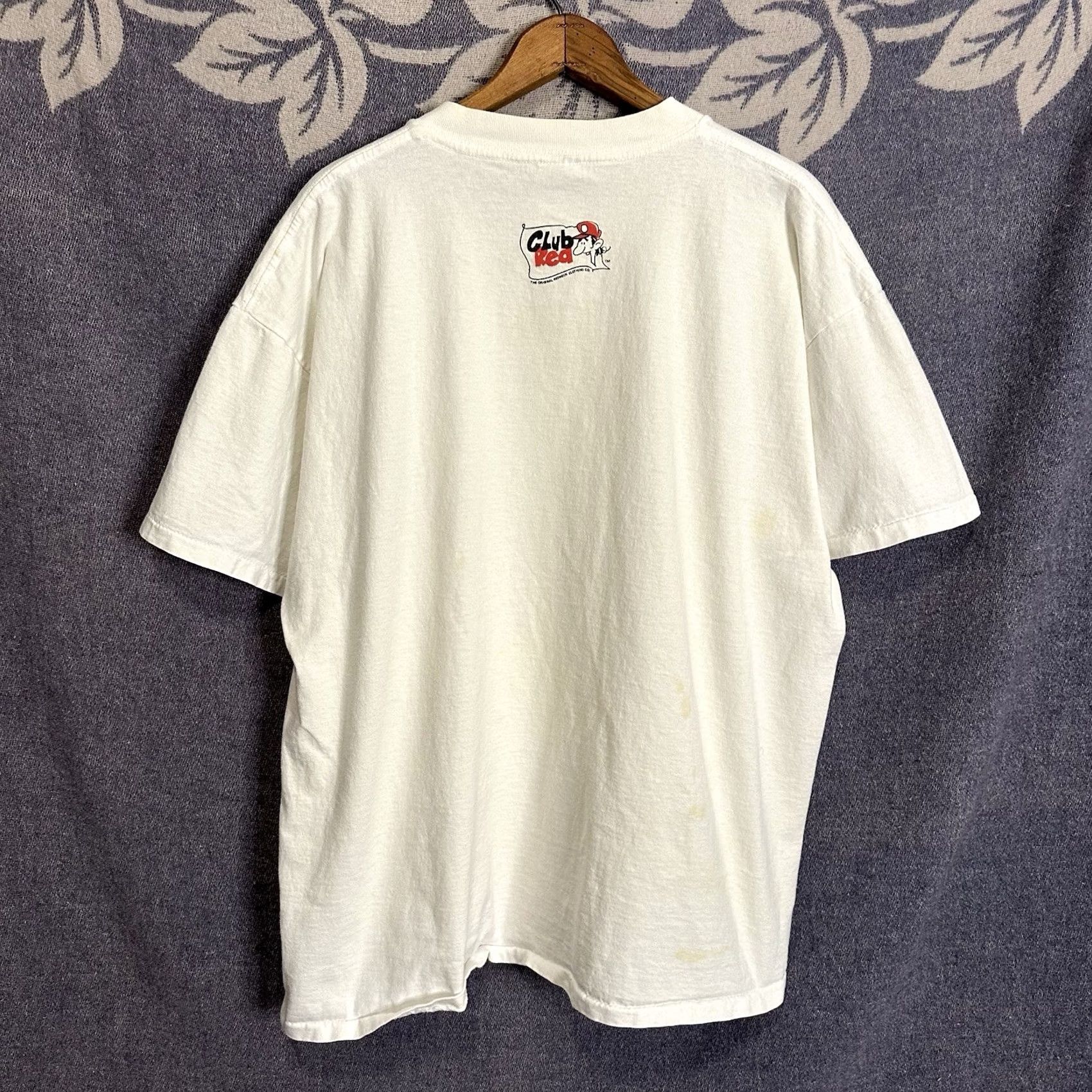 Delta VINTAGE 1990s You Might Be A Redneck If Distressed T Shirt Delta XL White Cotton Men Short Sleeve Crew Neck Graphic 90s USA Art - Mens Size US XL / EU 56 / 4 - 6 Thumbnail