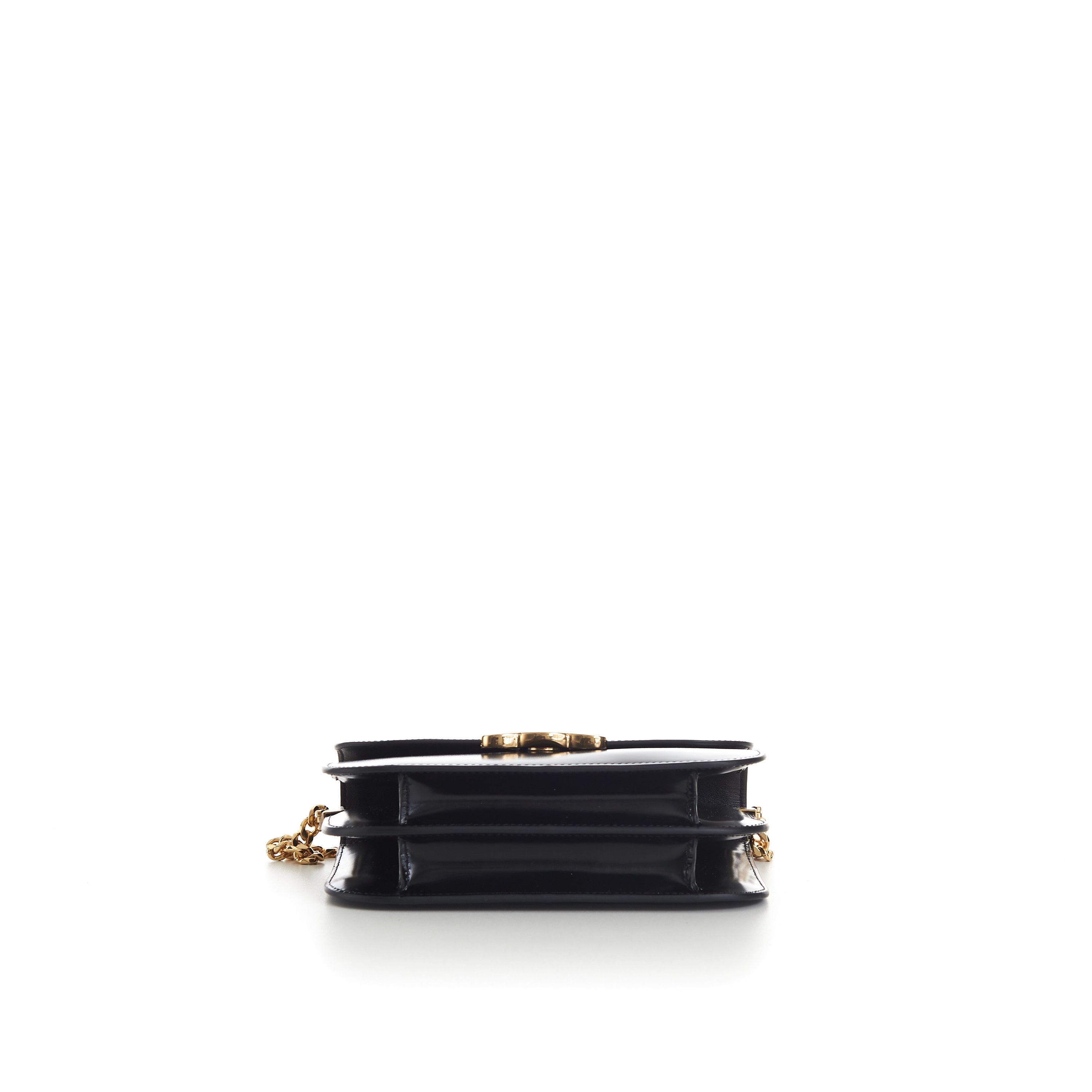 Celine Black College Triomphe Bag - Shiny Calfskin, Chain Strap Size ONE SIZE - 12 Thumbnail