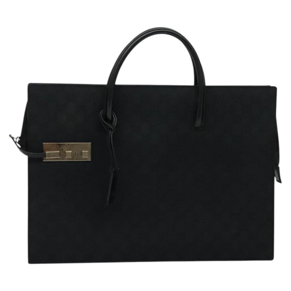 Gucci GUCCI GG Canvas Hand Bag Black Silver 015 015 Size ONE SIZE - 2 Thumbnail