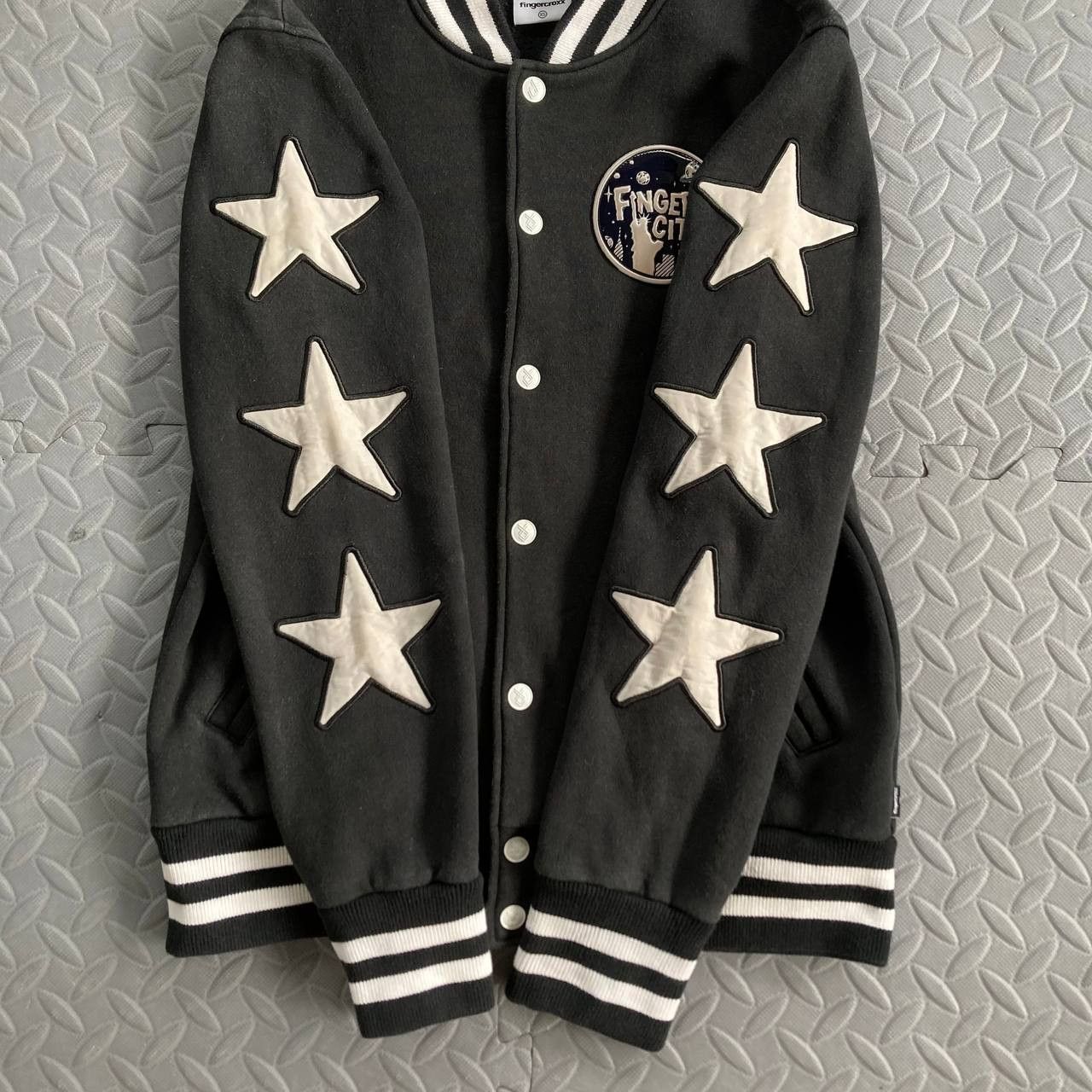 Fingercroxx City Star Patch Sleeves Varsity Jacket Size US XS / EU 42 / 0 - 6 Thumbnail