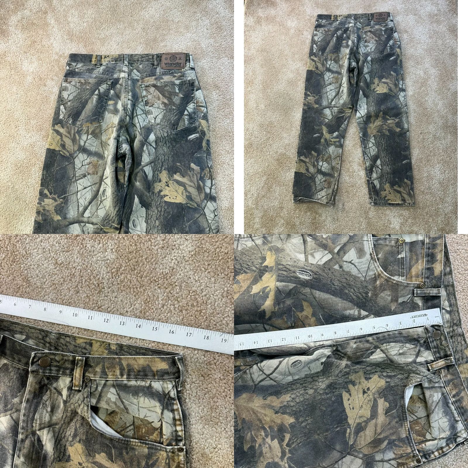 Wrangler VINTAGE Wrangler Jeans Men's 32x30 Realtree Hardwood Camouflage Shirt? Size US 32 / EU 48 - 8 Thumbnail