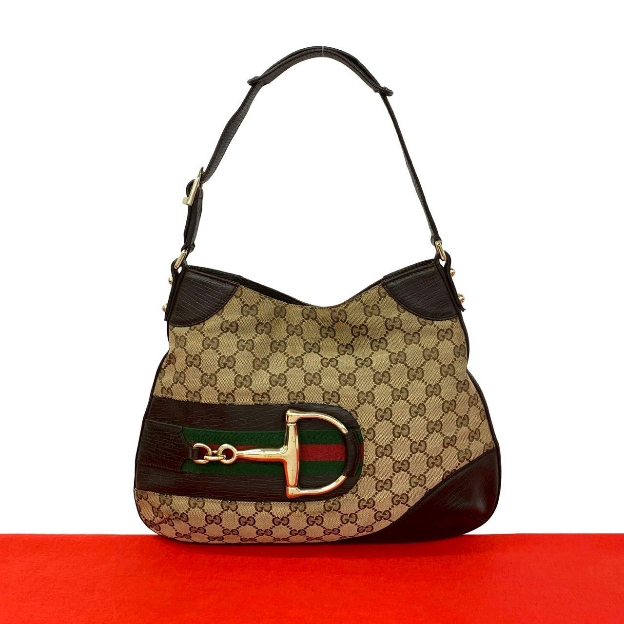 Gucci Gucci Gucci GG Canvas Leather Shoulder Bag Textile Shoulder Bag 35554 DUTY FREE for USA Size ONE SIZE - 1 Thumbnail