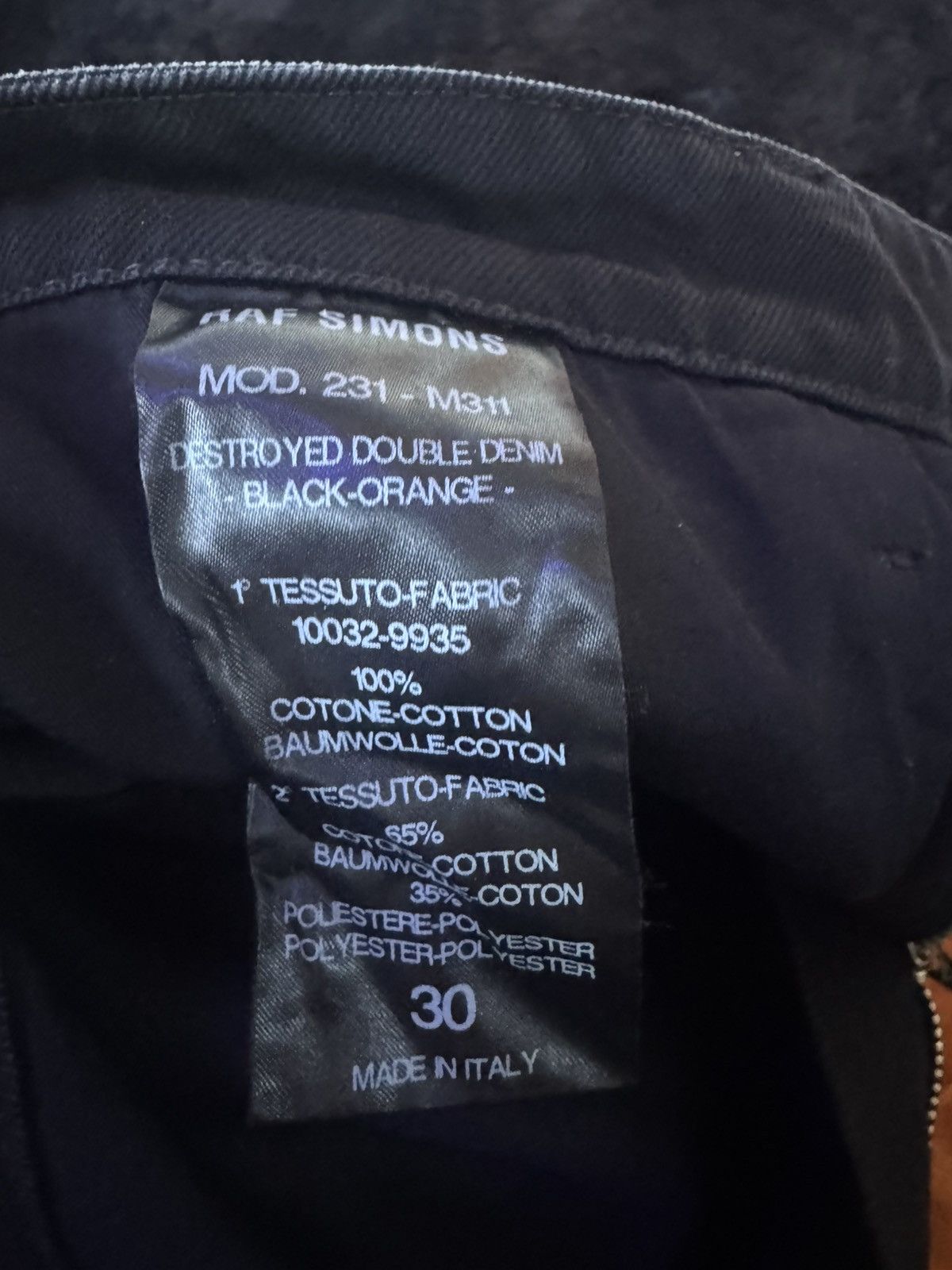 Raf Simons Raf Simons 30 mens distressed effect double denim jeans Size US 30 / EU 46 - 6 Thumbnail